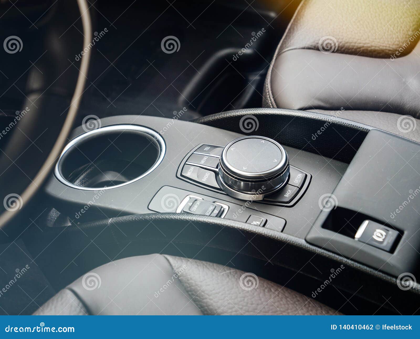 Interior View Of Modern Bmw Electric Car Stock Photo Image