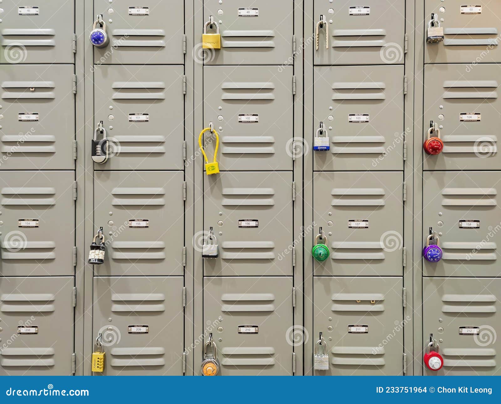 Interior View of a Storage Room with Locks Editorial Stock Image