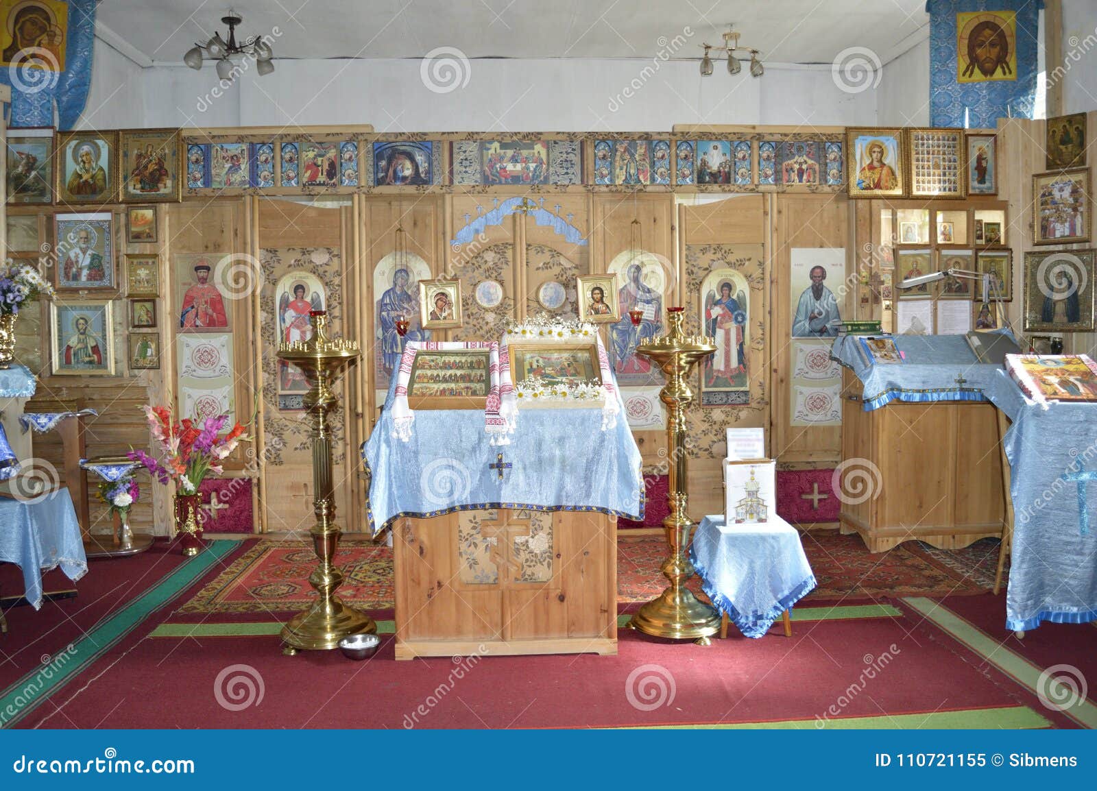 Interior Of A Village Church Russia Siberia Stock Image