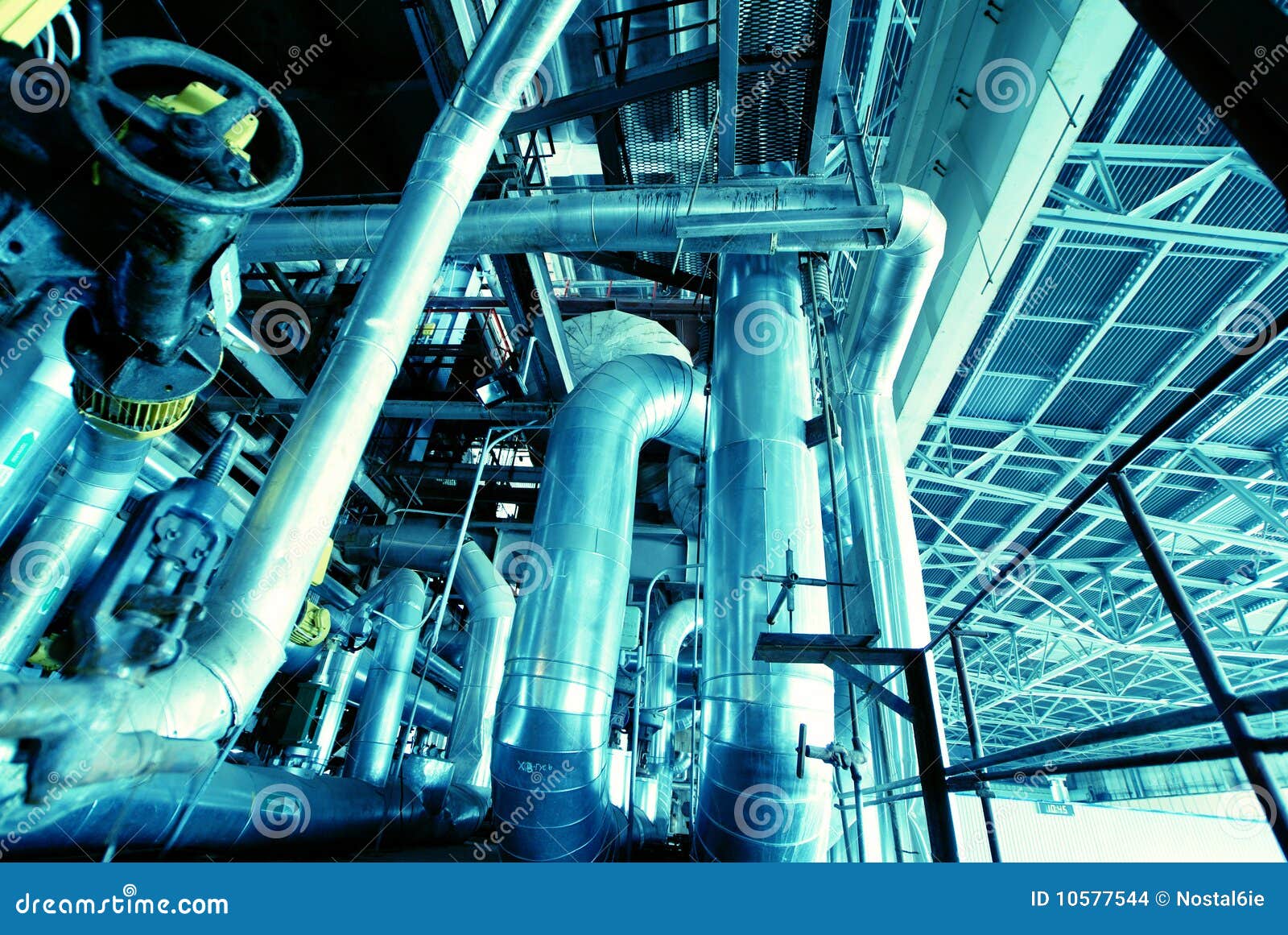 Interior of Water Treatment Plant Stock Photo Image of line, scale