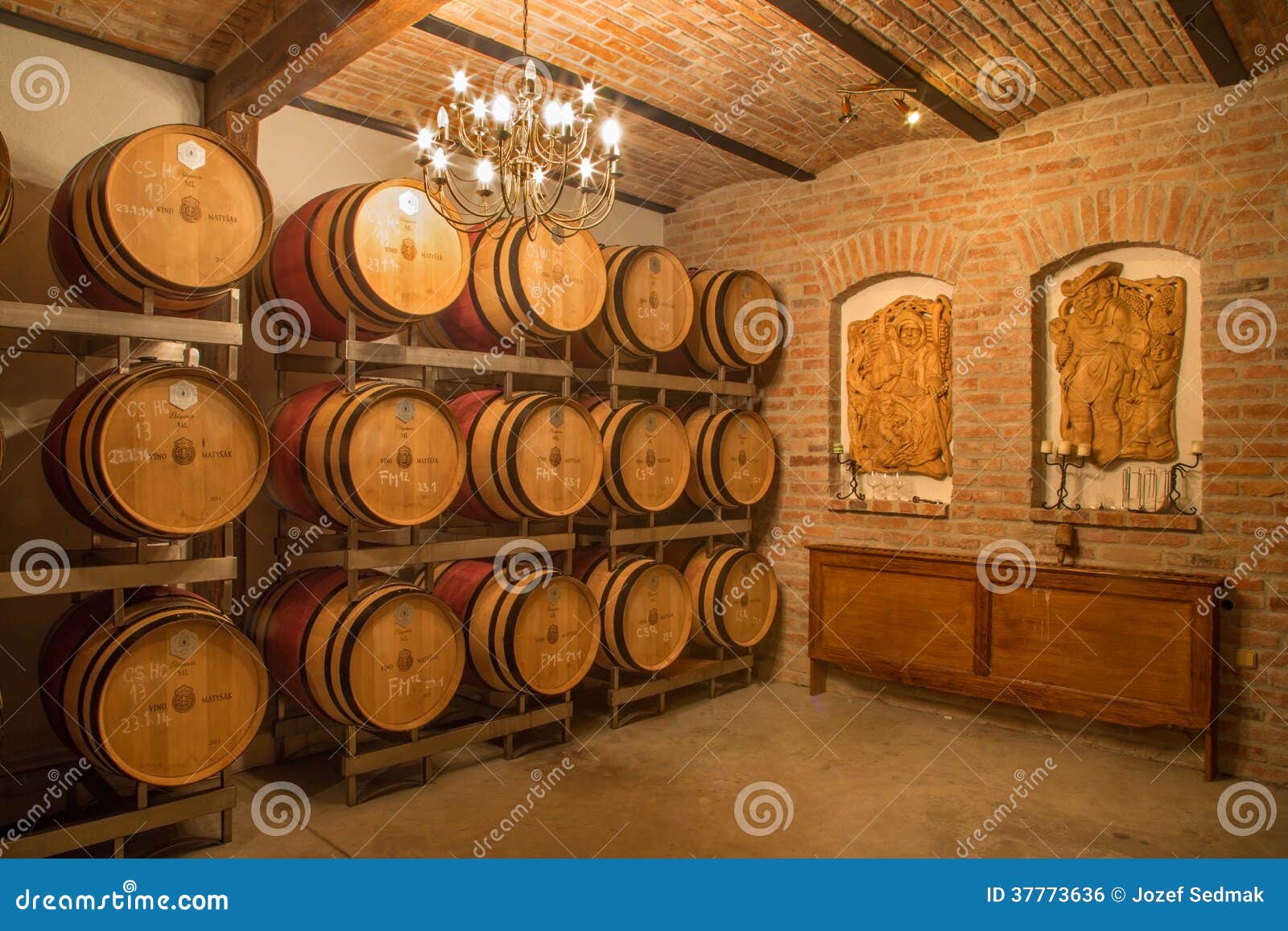 Interior of Wine Cellar of Great Slovak Producer. Editorial Photo