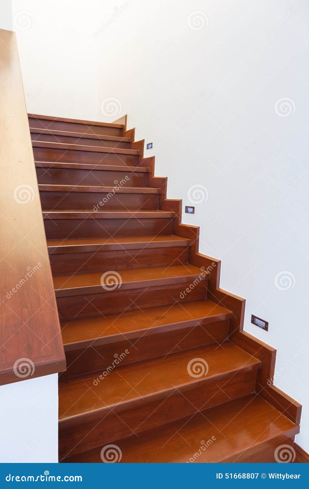 Interior Wooden Staircase Of New House Stock Image - Image of empty