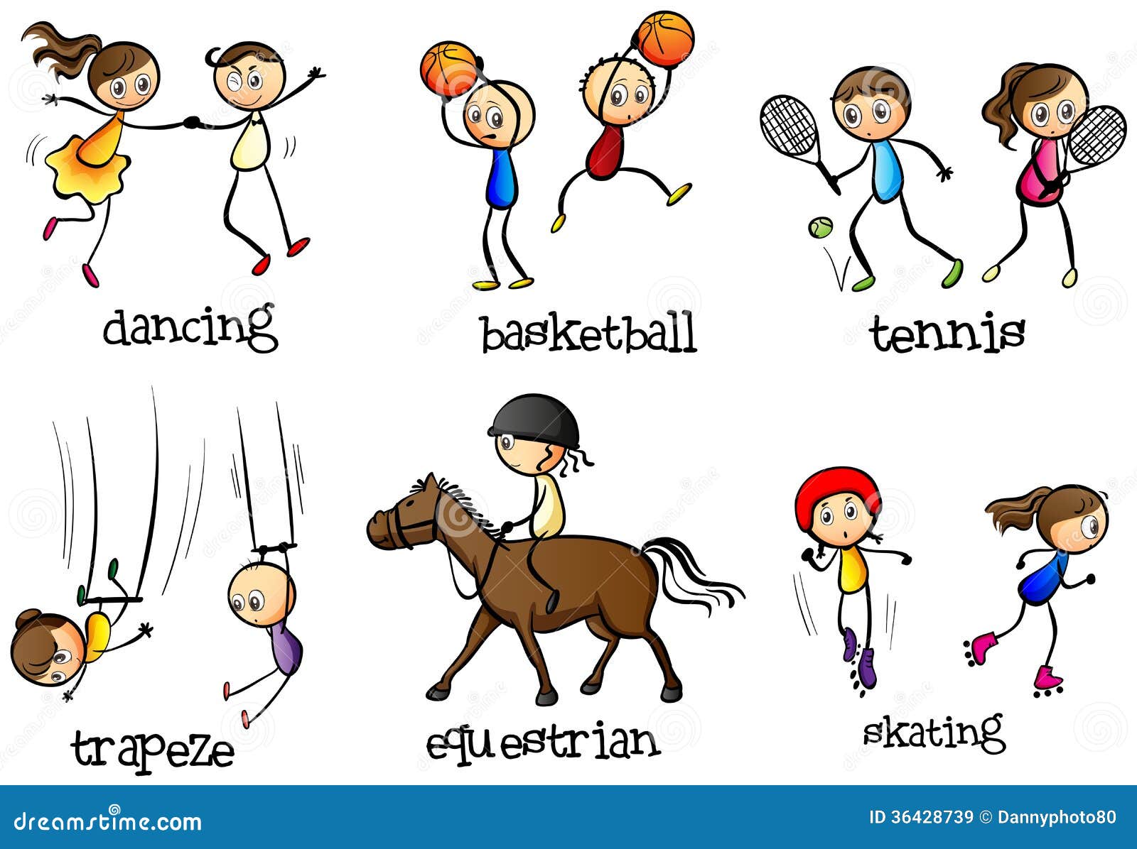 Interior Y Actividades Al Aire Libre Stock de ilustración Ilustración