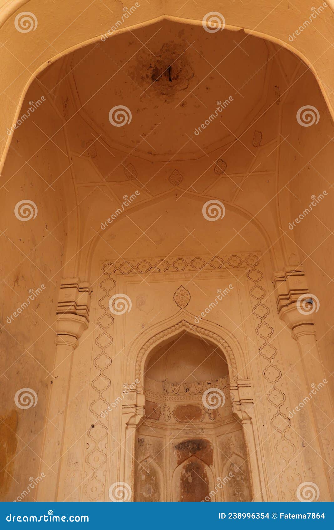 interiors of jama masjid at gandikota, andhra pradesh - historic and religious travel - india tourism - archaelogical site