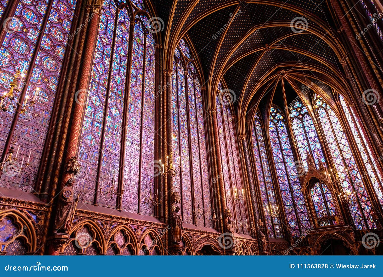 Interiors Of The Sainte Chapelle Holy Chapel The Sainte