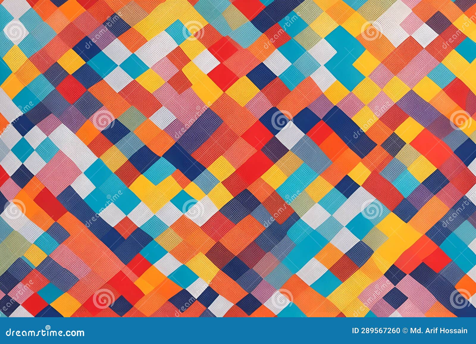 An Interlocking Pattern of Multi-colored Hues that Stretch Across a Seamless  Horizon Generated by Ai Stock Illustration - Illustration of horizon,  interlock: 289567260