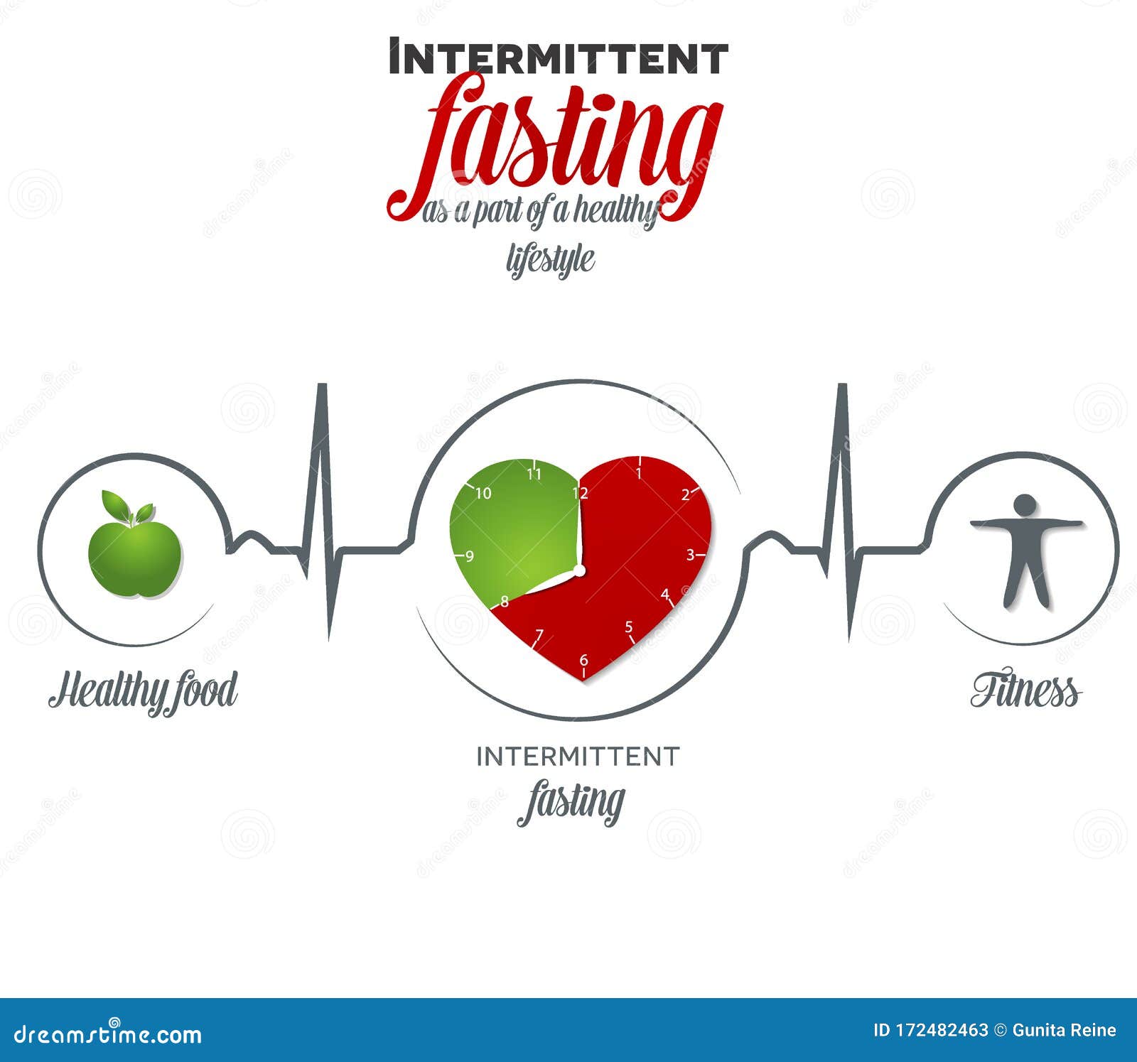 Intermittent Fasting Diet Concept Stock Vector Illustration of guide