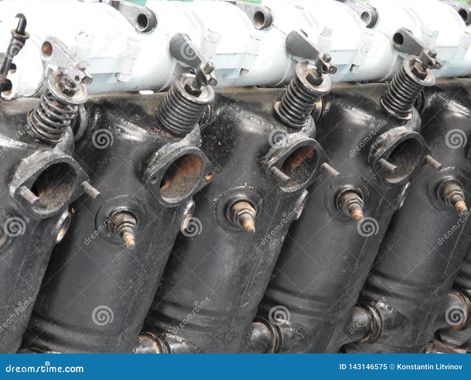 Internal Components and Parts of Aircraft Engine Stock Image Image of