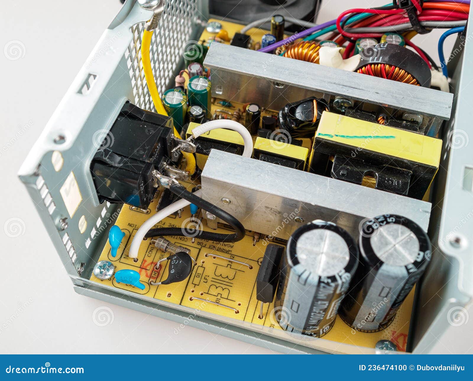 Internal Device, Computer Power Supply Repair, Disassembled PSU