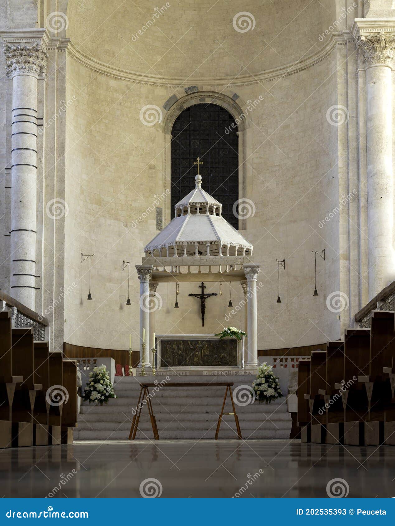 internal naves of the st sabino cathedral. bari
