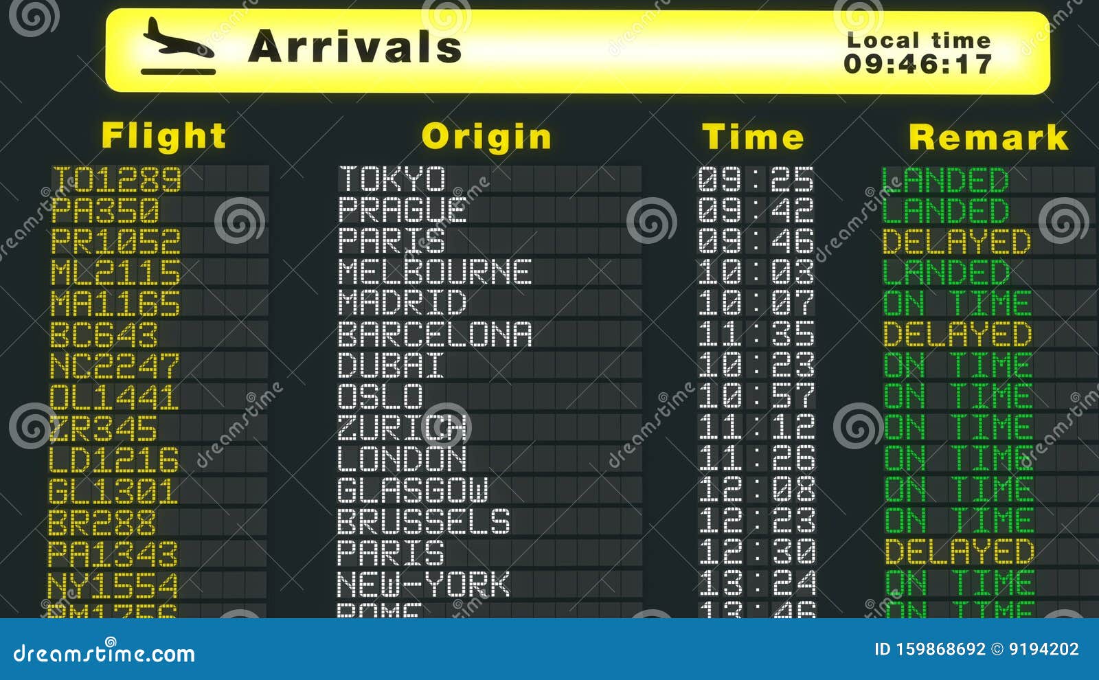 check flight arrival times