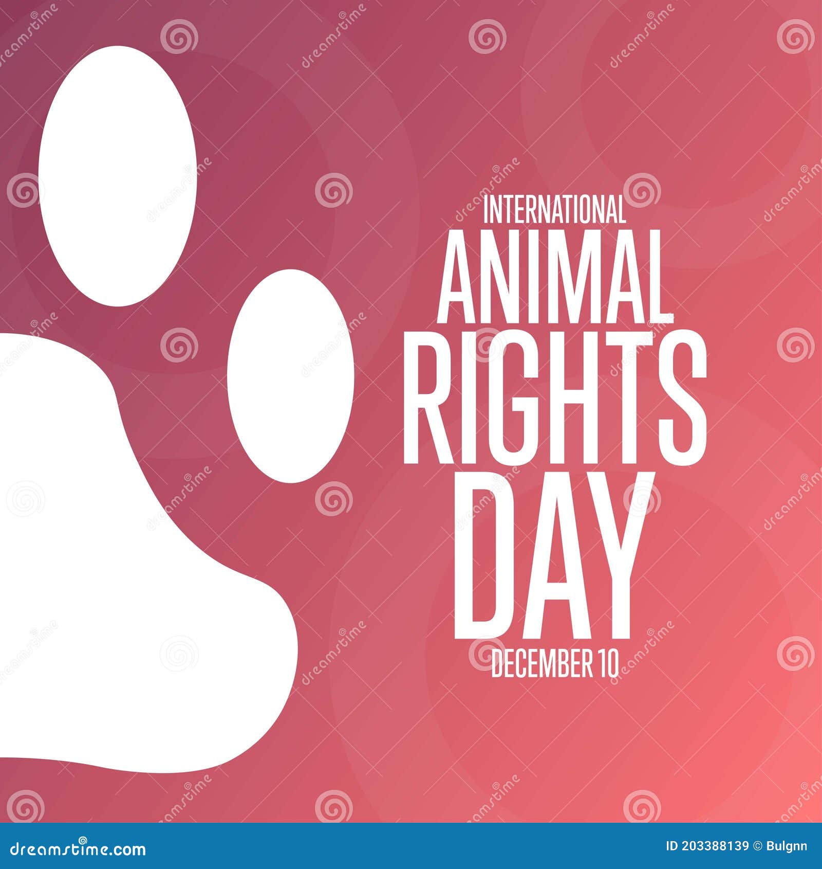 International Animal Rights Day. December 10. Holiday Concept Stock Vector - Illustration of nature, environment: 203388139 International Animal Rights Day. December 10. Holiday Concept Stock Vector - Illustration of nature, environment: 203388139