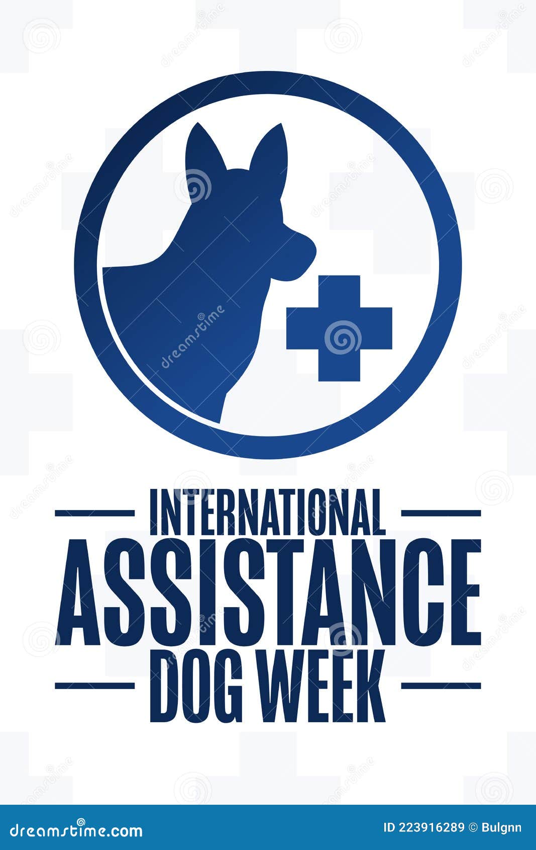 International Assistance Dog Week. Holiday Concept Stock Vector