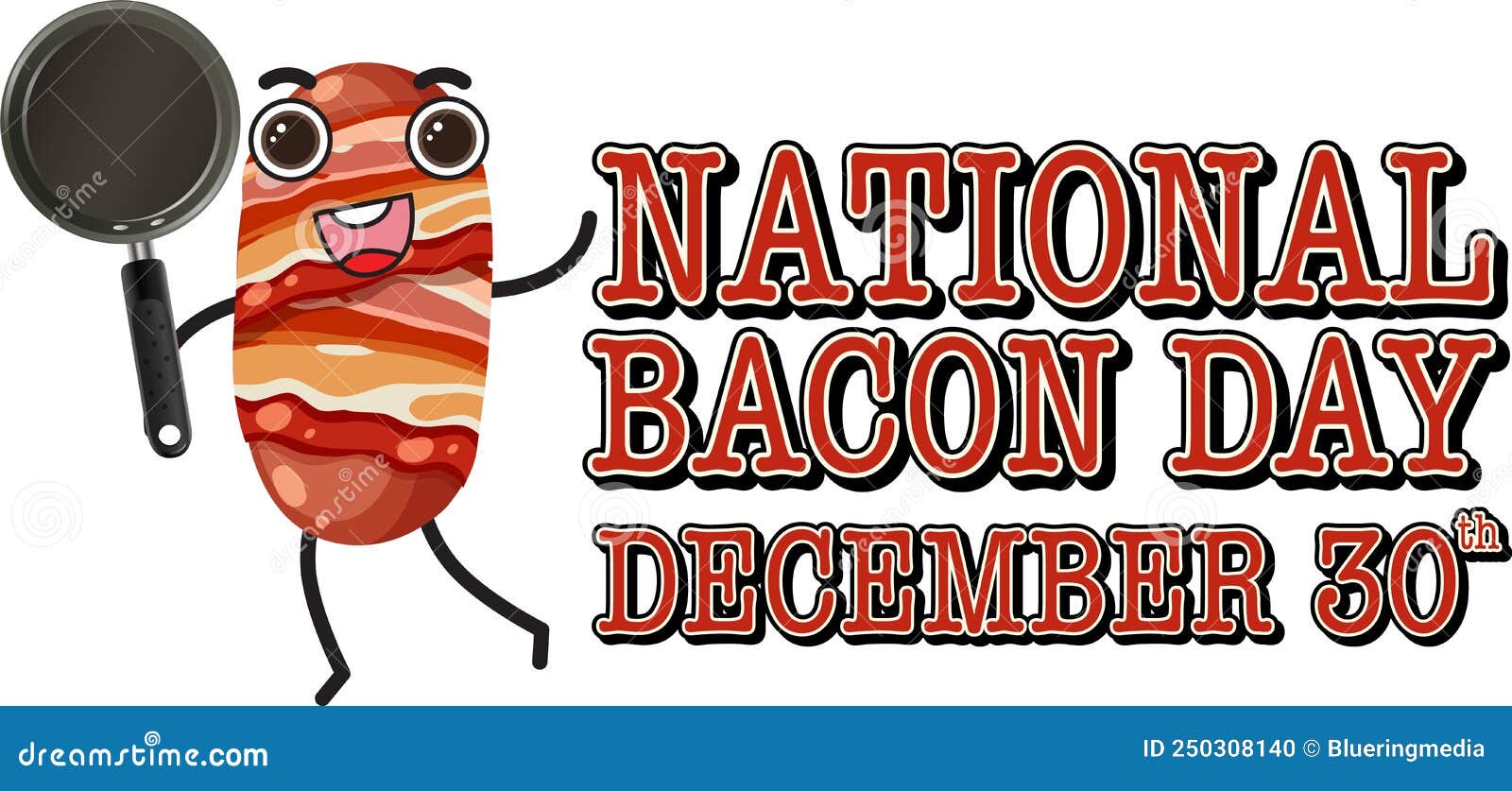 International Bacon Day Poster Template Stock Vector Illustration of