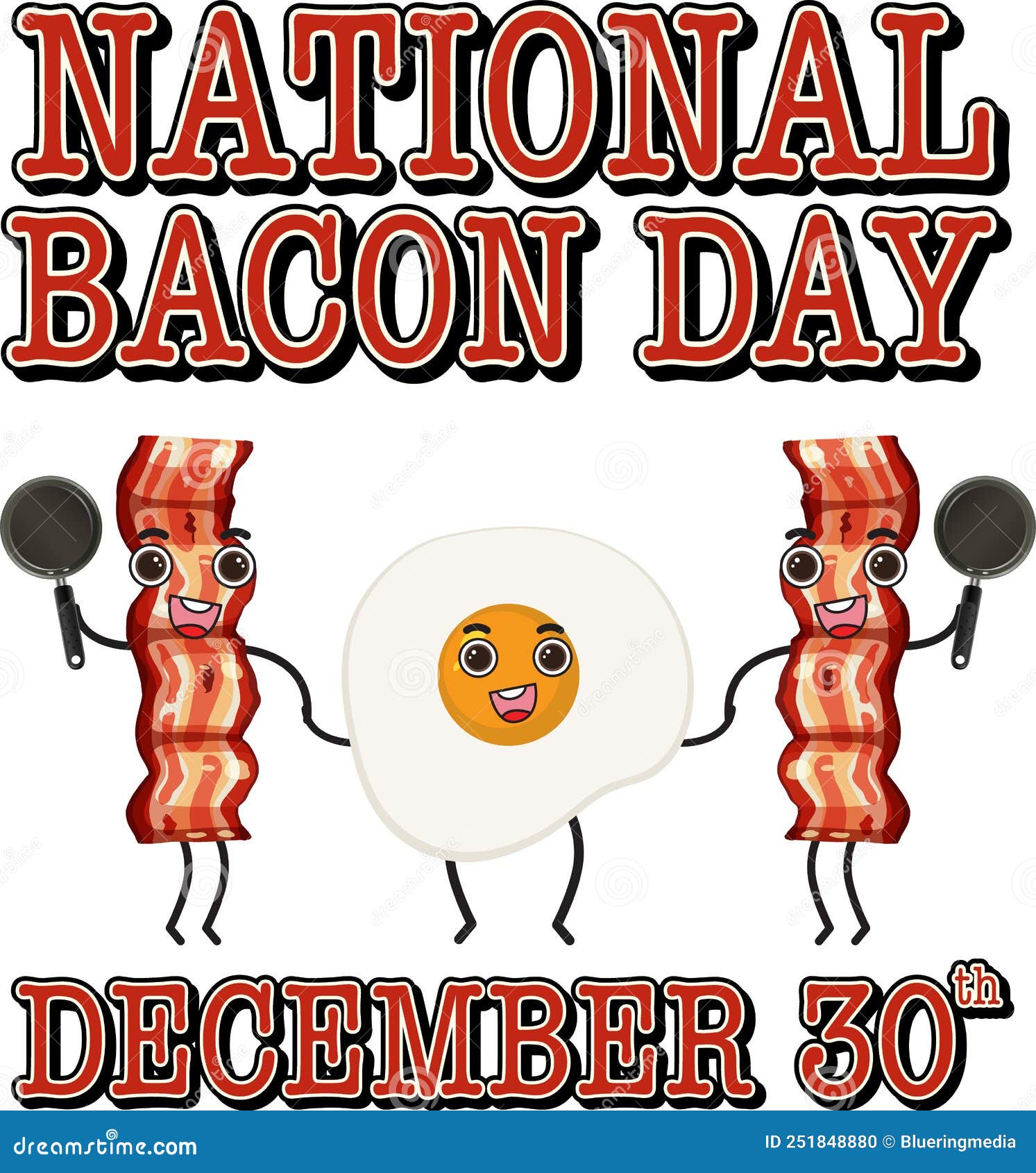 International Bacon Day Poster Template Stock Vector Illustration of