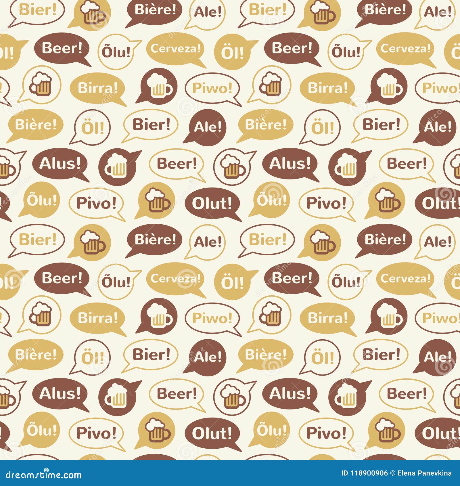 international beer day seamless background, pattern