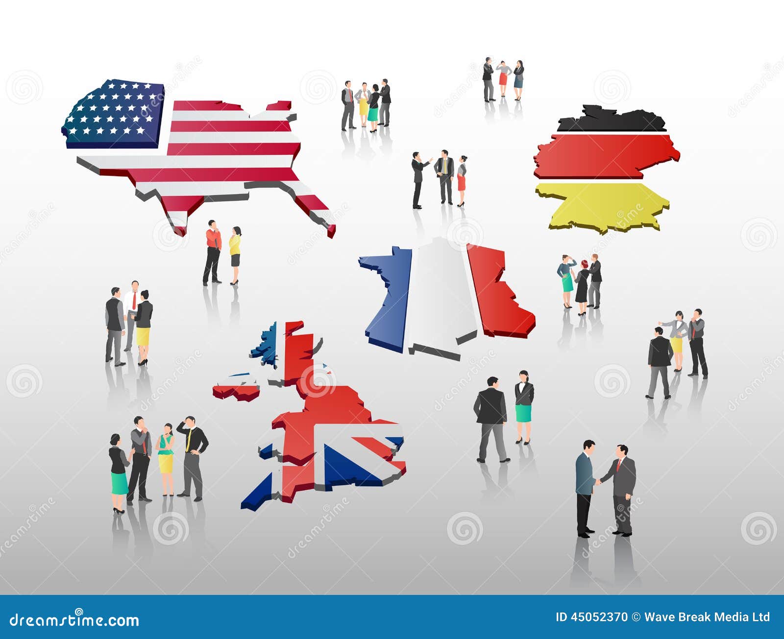 International Business People Vector with Flag Stock Vector ...