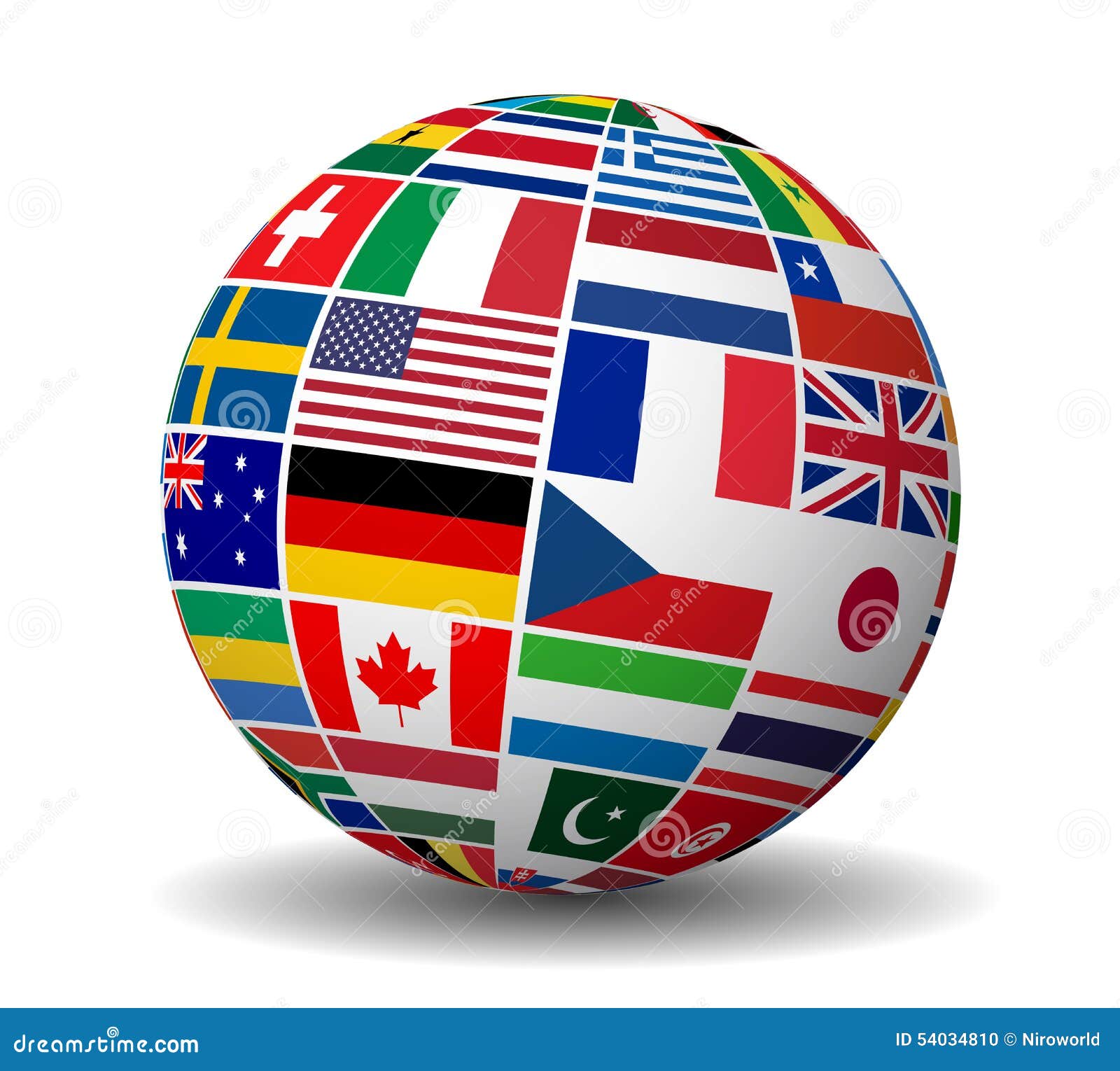international business world flags globe
