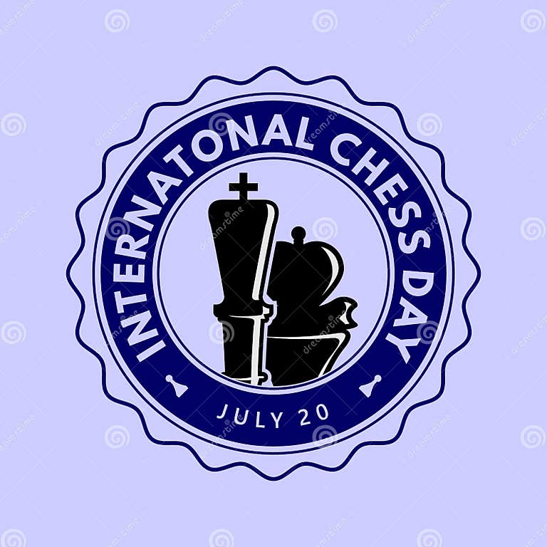 International Chess Day Poster or Banner Design Stock Vector