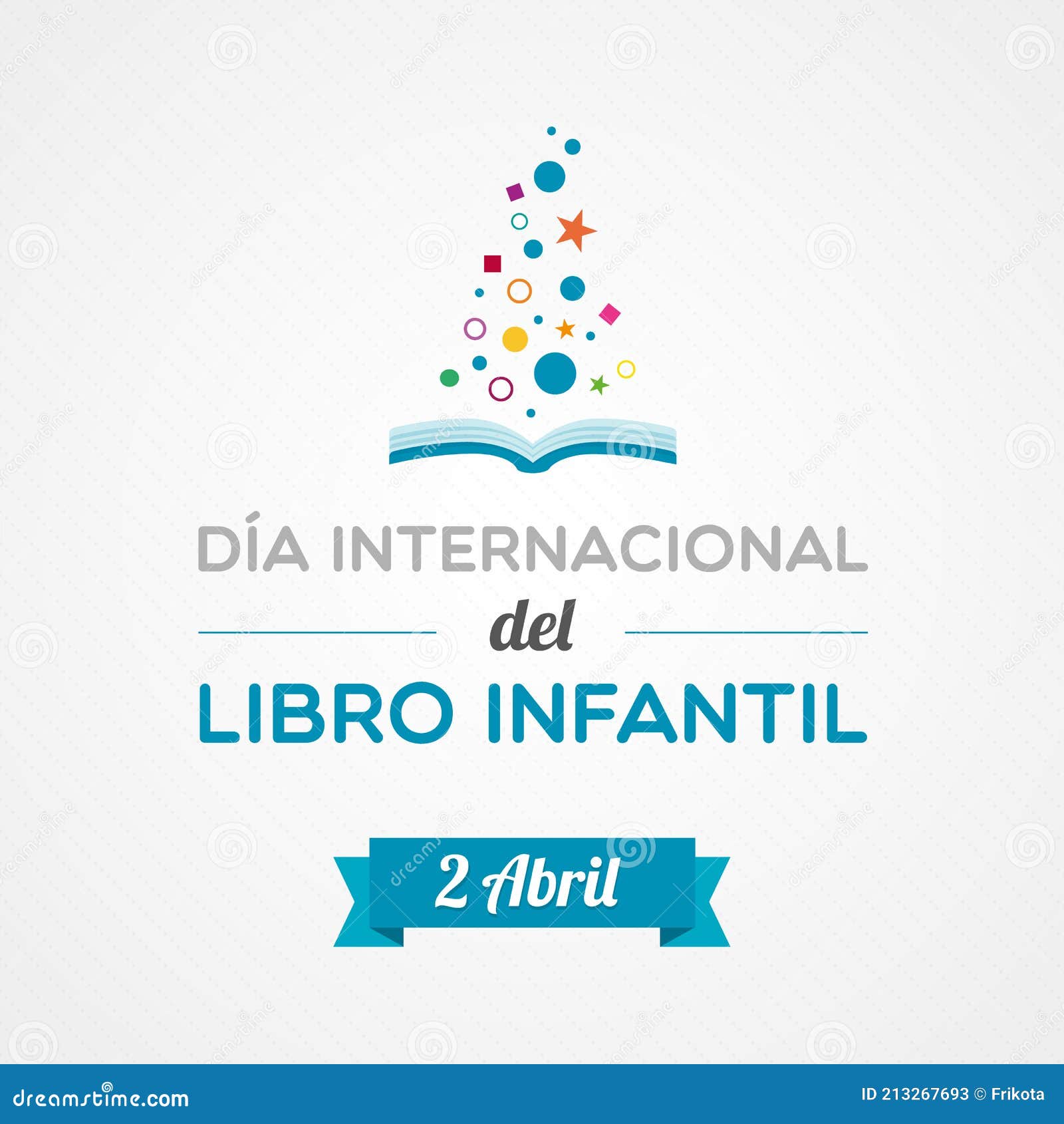 international children`s book day in spanish. april 2. dia internacional del libro infantil.  , flat 