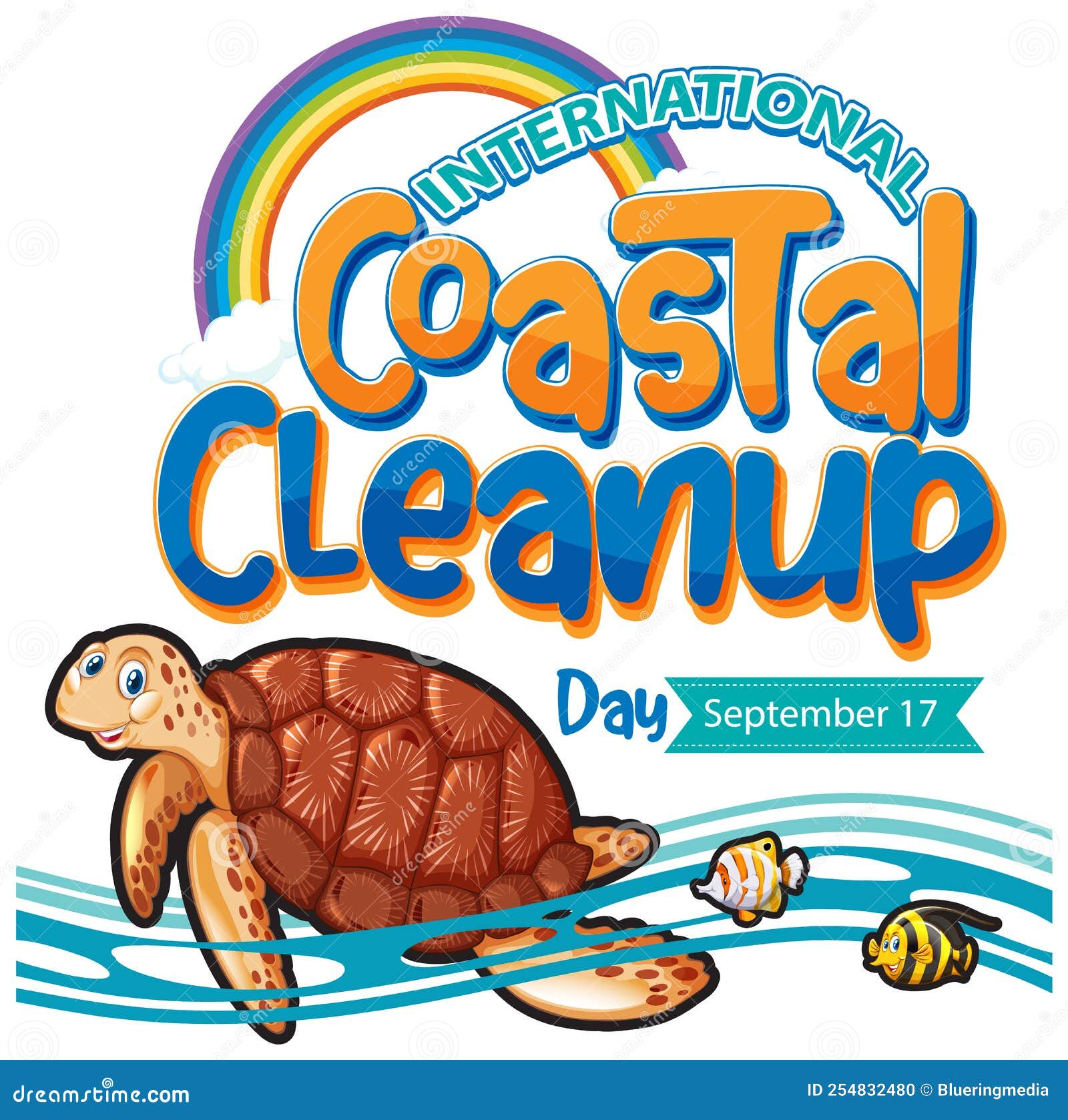 International Coastal Cleanup Day Poster Stock Vector Illustration of