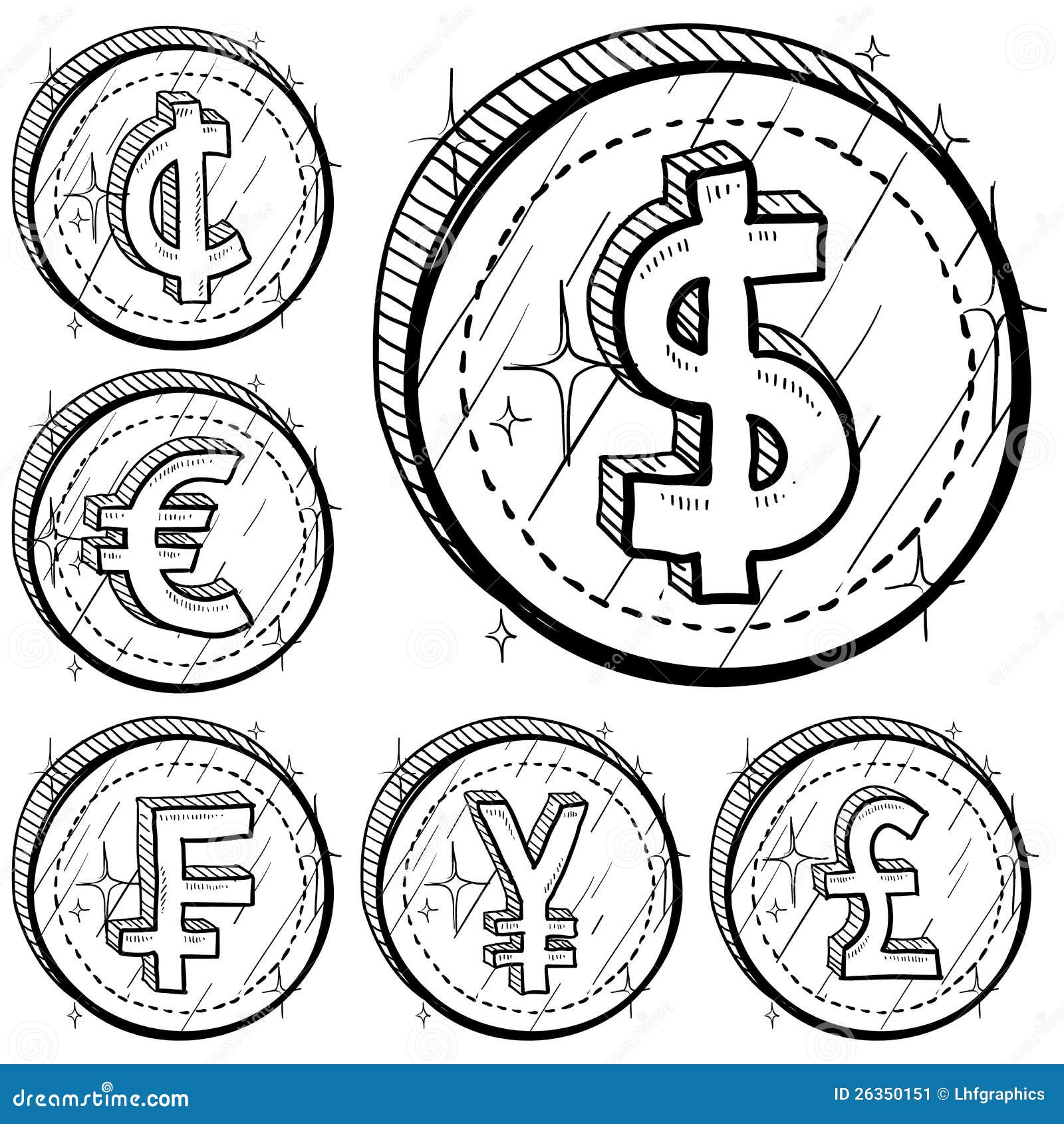 International Currency Symbol Coins Stock Vector Illustration Of currencies-symbol-icons-set-dollar-euro-stock-vector-royalty-free