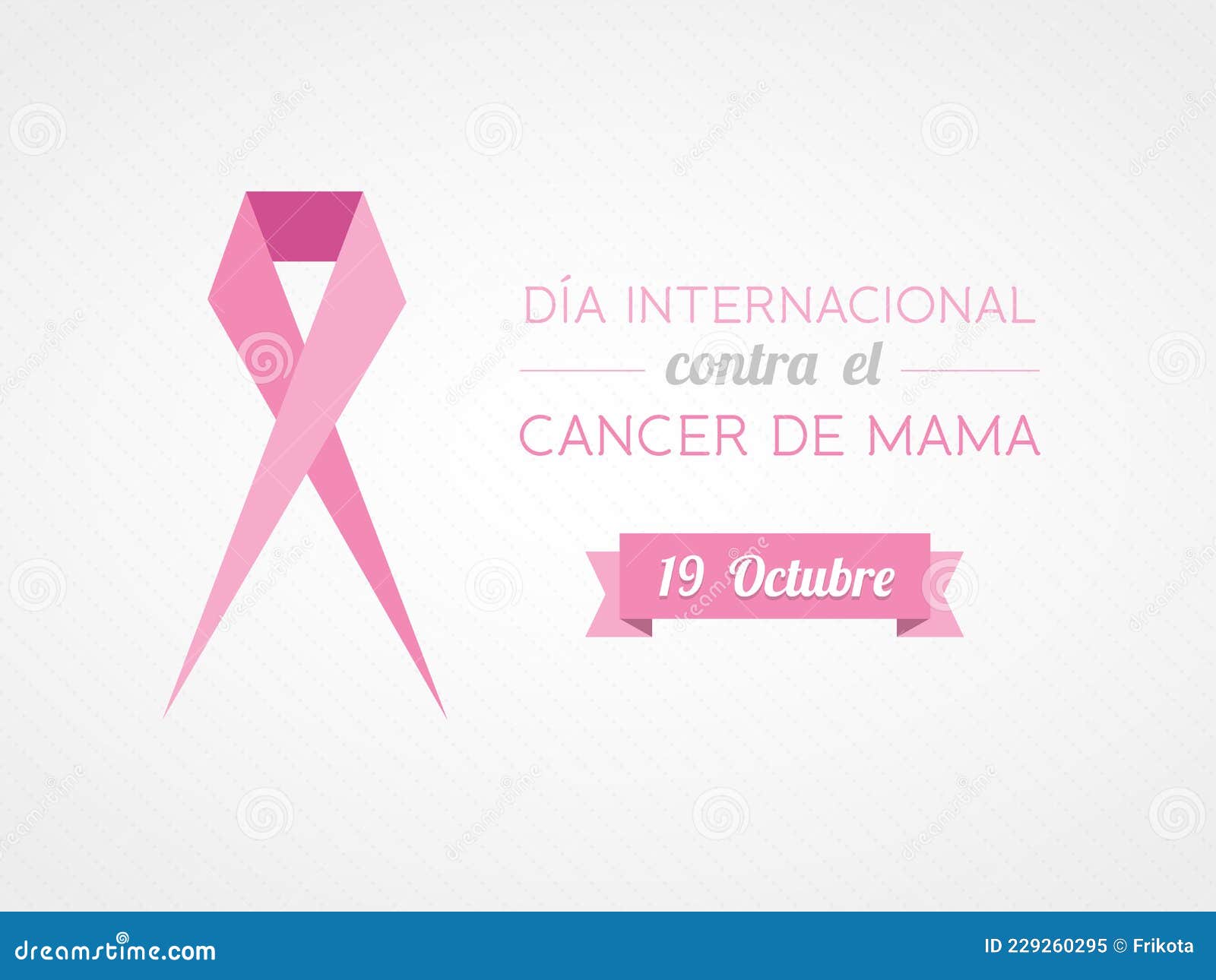 international day of breast cancer in spanish. dia internacional contra el cancer de mama. spanish.  , flat