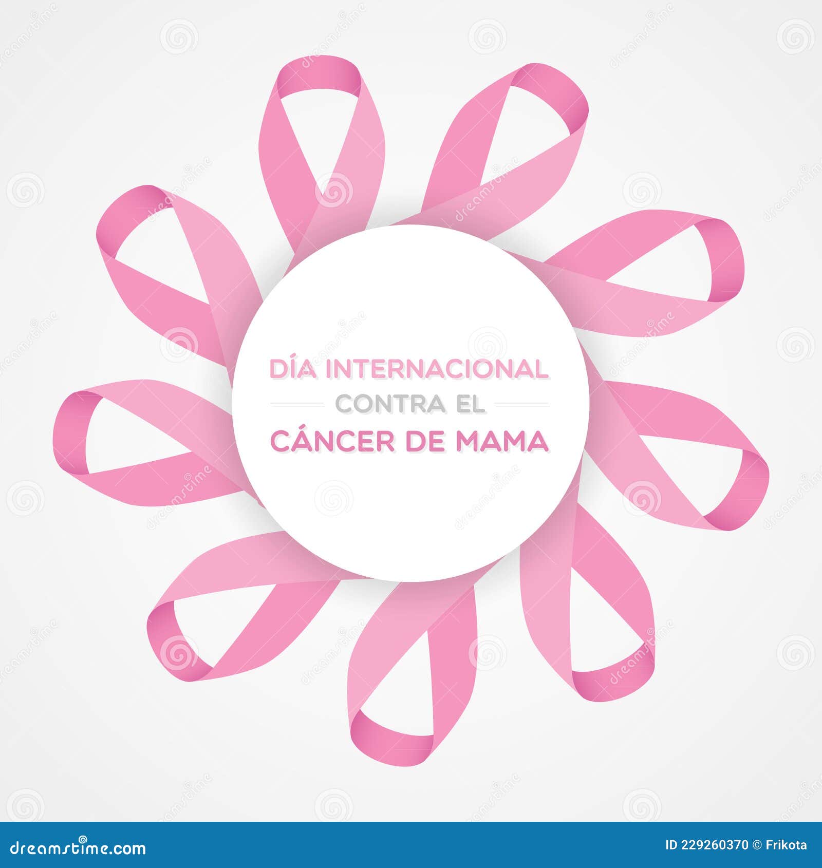 international day of breast cancer in spanish. dia internacional contra el cancer de mama. spanish.  , flat