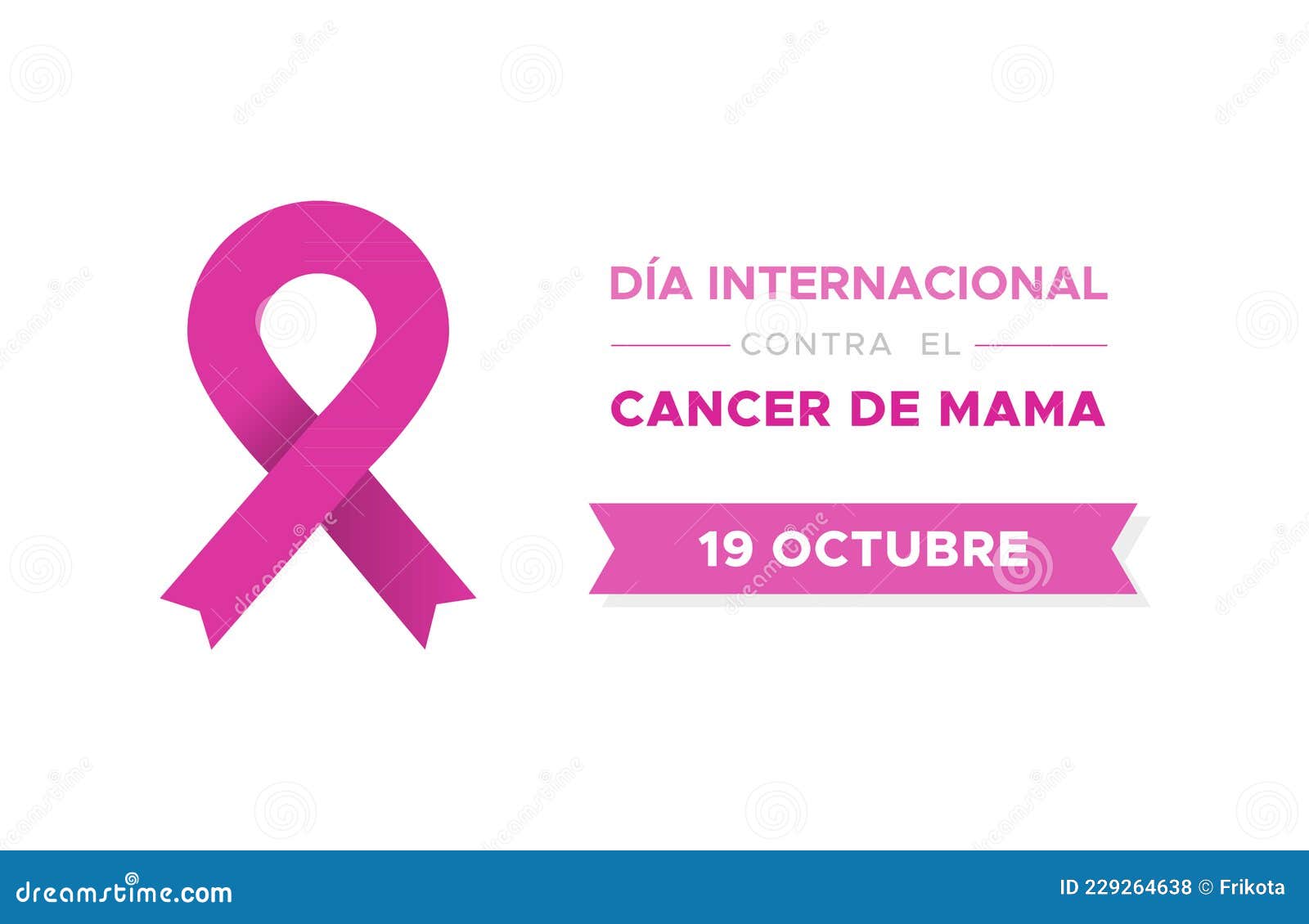 international day of breast cancer in spanish. dia internacional contra el cancer de mama.  , flat 