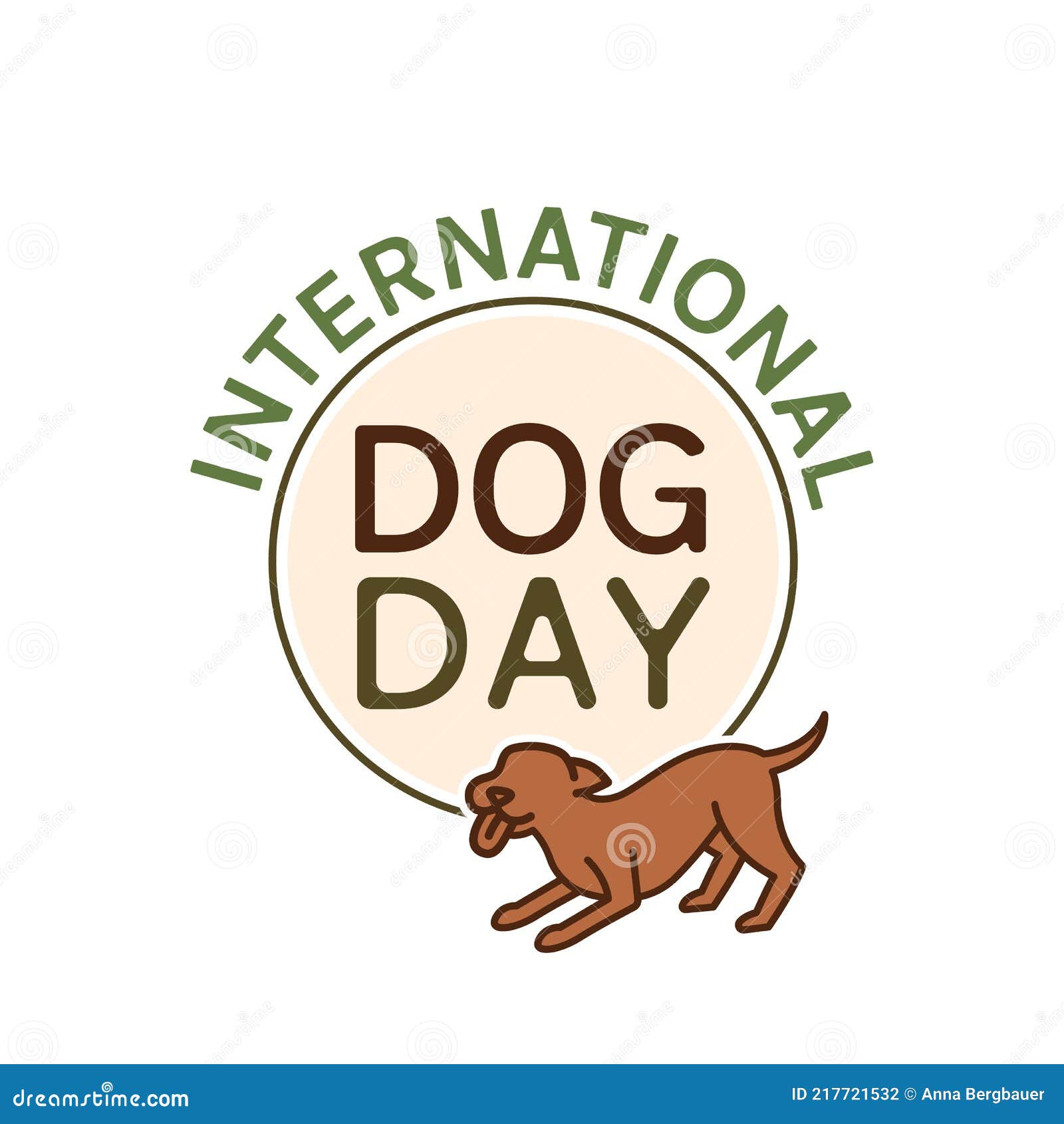 International Dog Day Logo. Celebration of Dogs Stock Vector