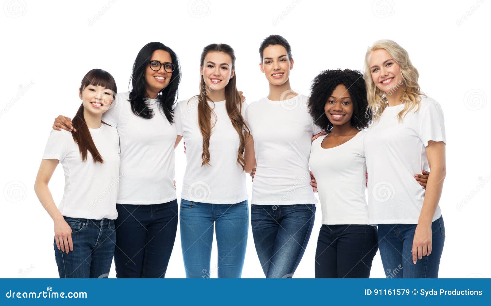 international group of happy women hugging stock image image of