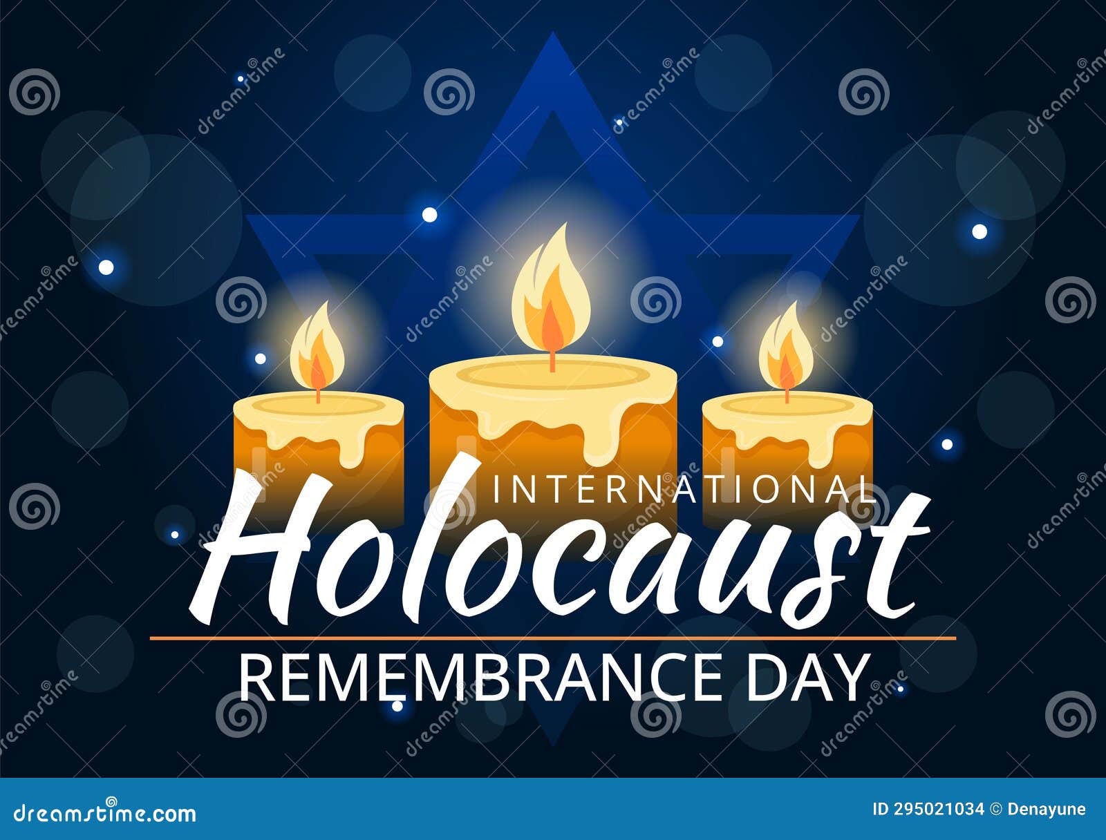 international holocaust remembrance day   on 27 january with yellow star and candle to commemorates the victims