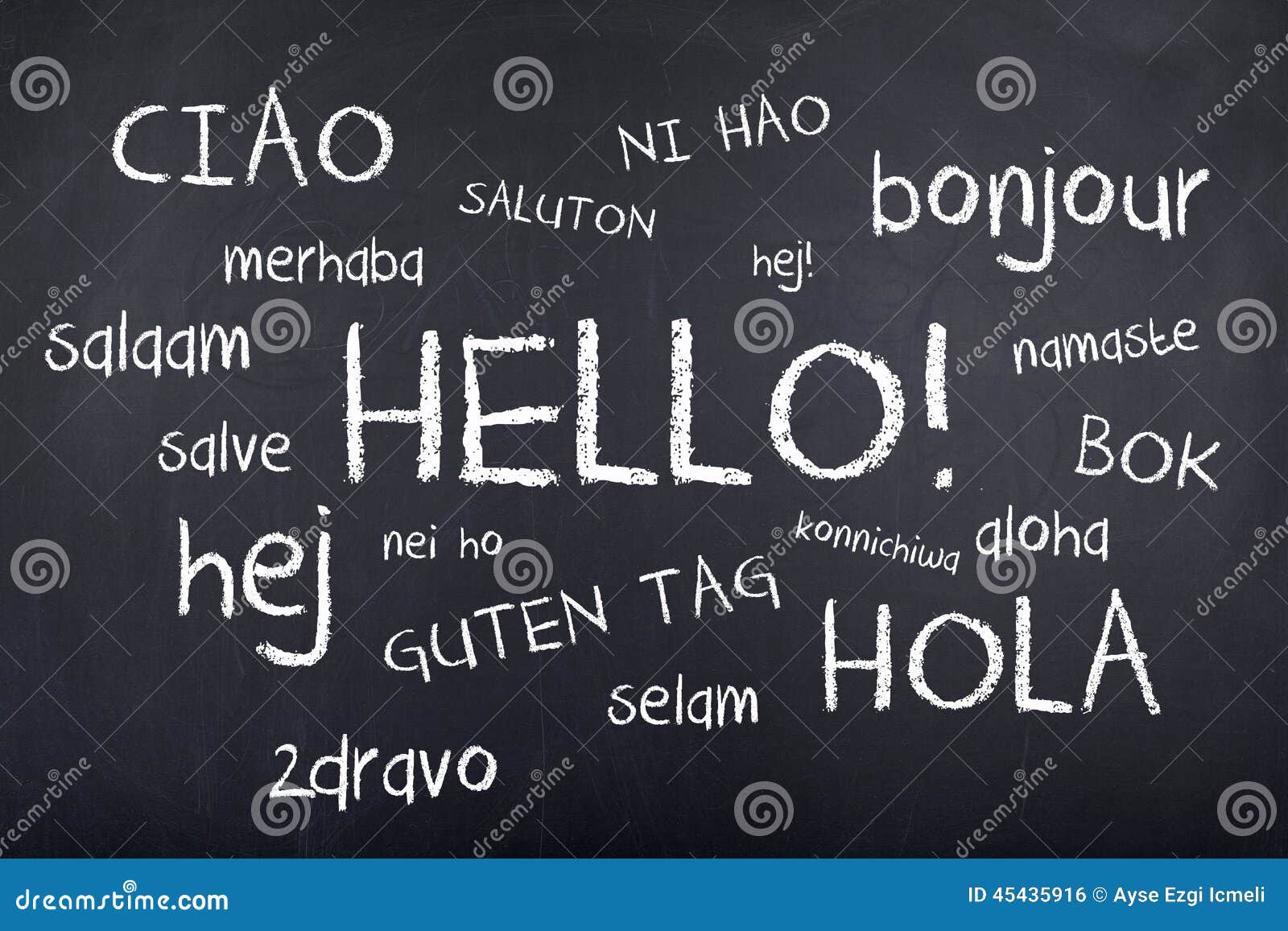 International Languages Hello Stock Photo - Image: 45435916