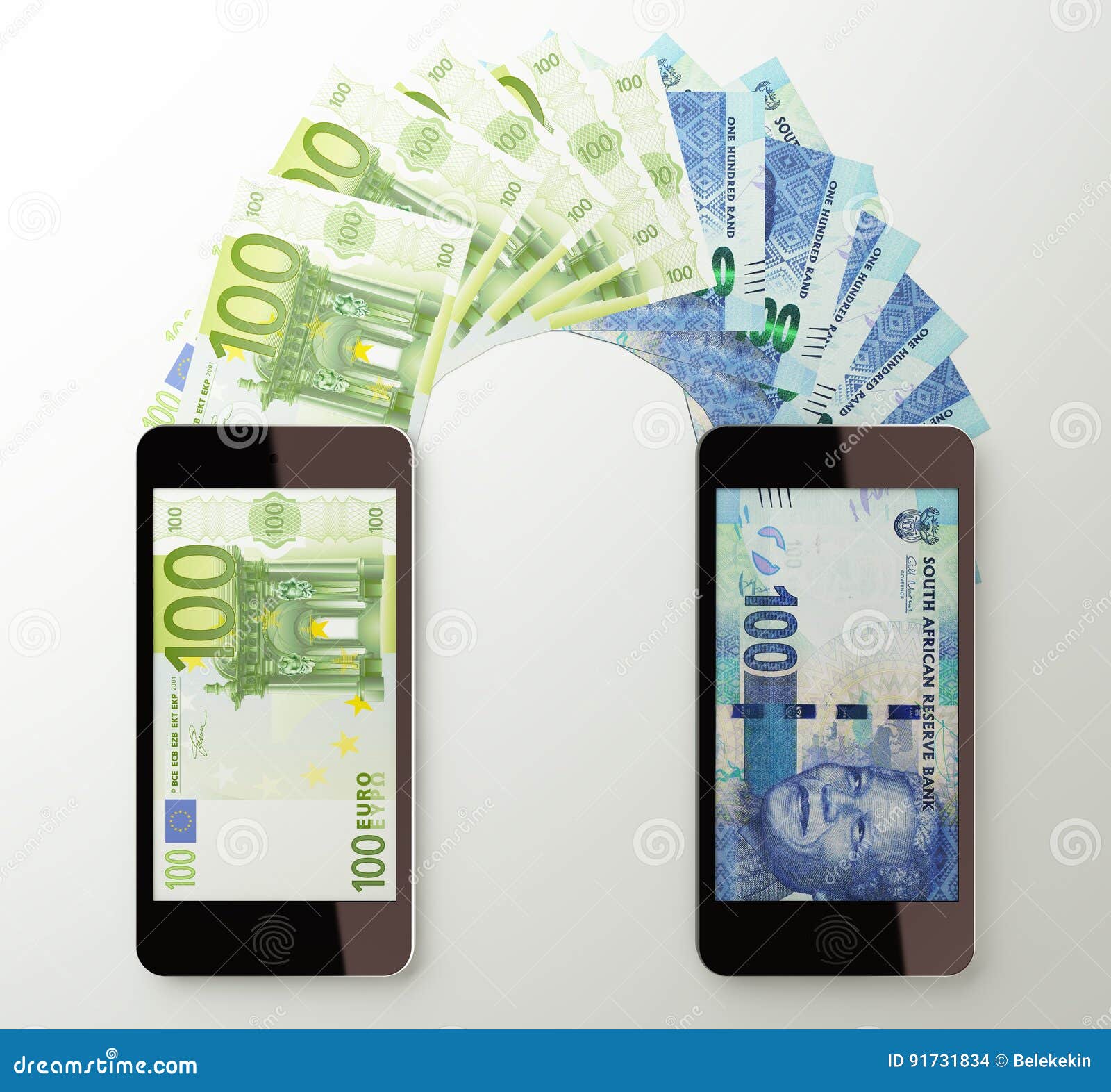 International Mobile Money Transfer Euro To South African Rand Stock international-mobile-money-transfer-euro-to-south-african-rand-stock