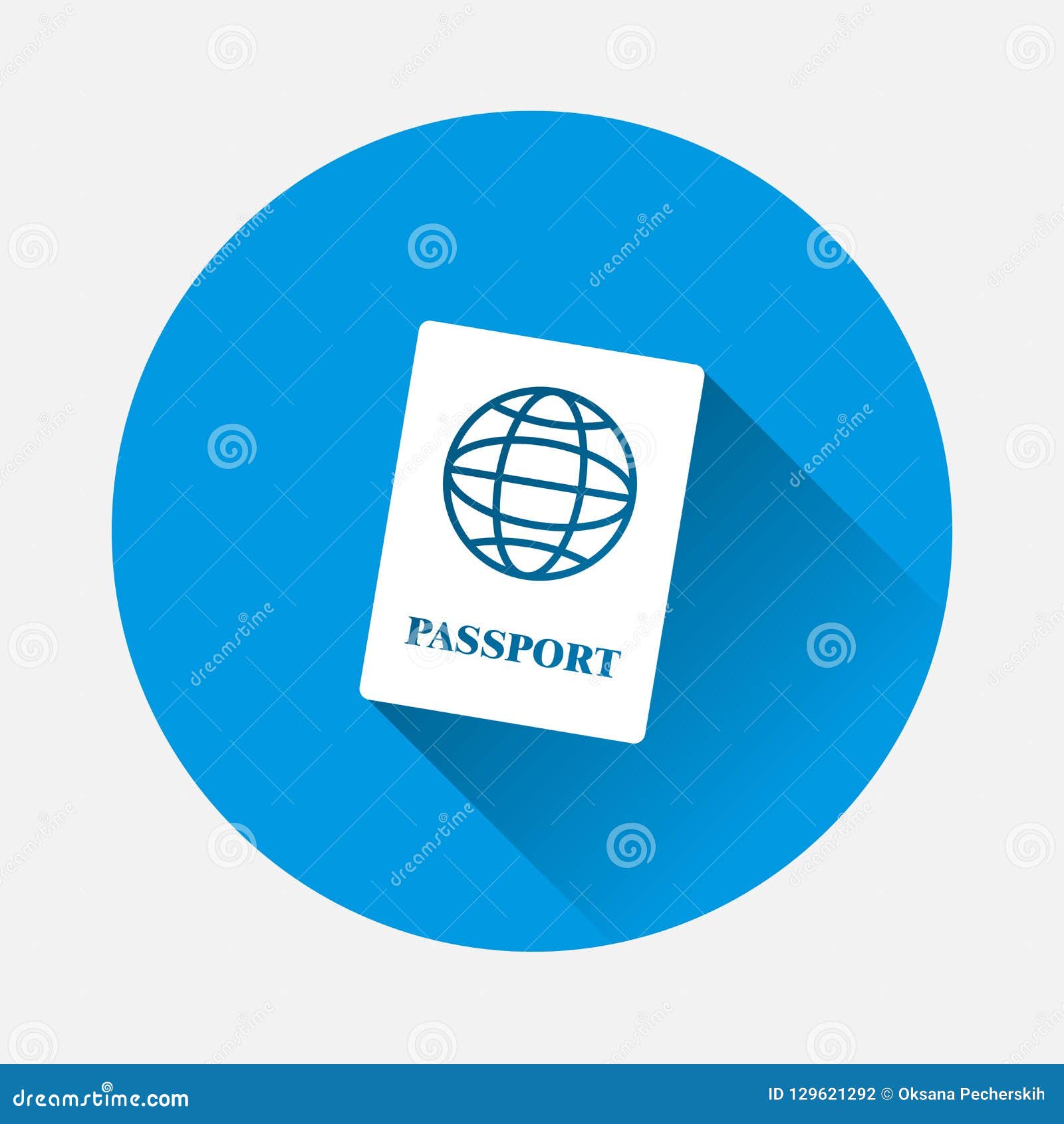 International Passport Vector Illustration on Blue Background Wi Stock  Vector - Illustration of citizen, globe: 129621292