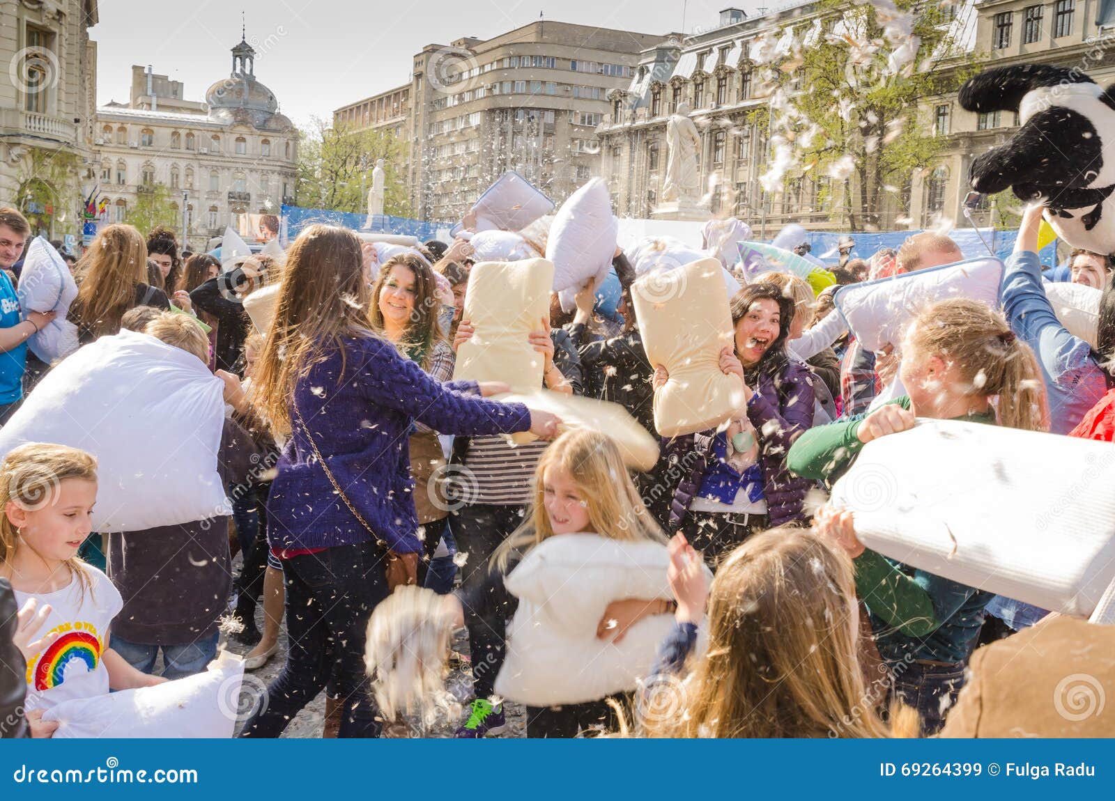 International Pillow Fight Day Editorial Stock Image Image of funny