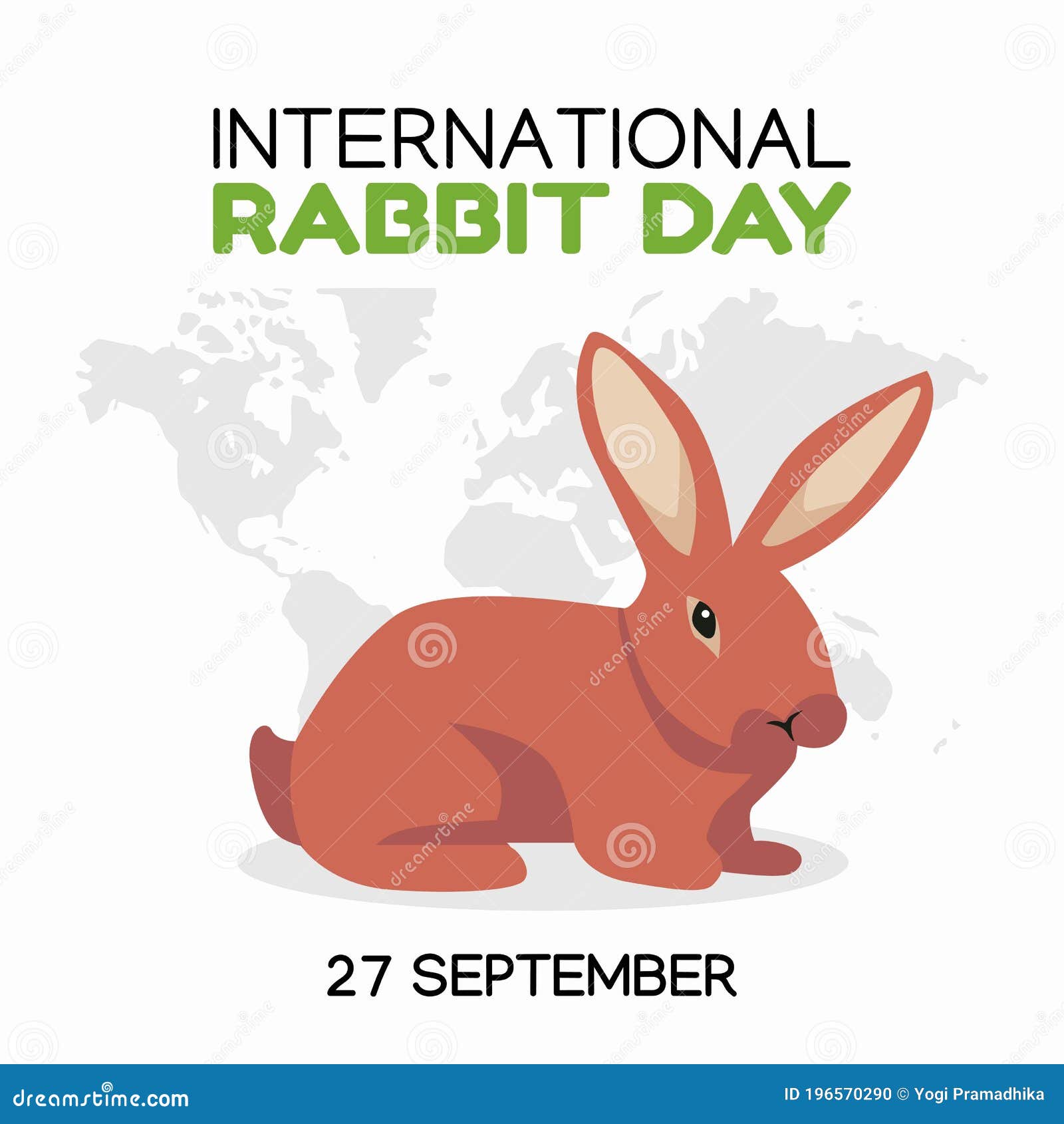 International Rabbit Day Vector Illustration Stock Vector