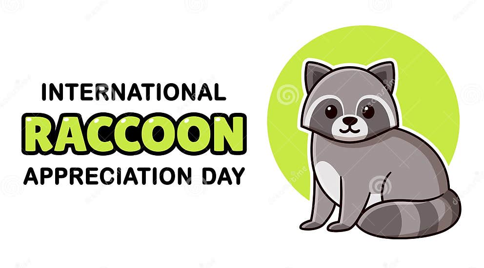 International Raccoon Appreciation Day Stock Vector Illustration of