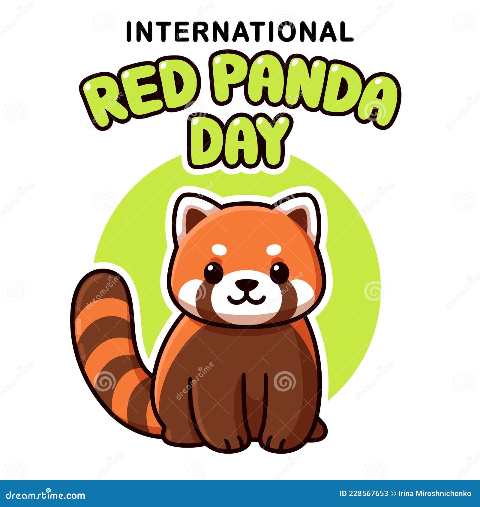International Red Panda Day Stock Vector Illustration of