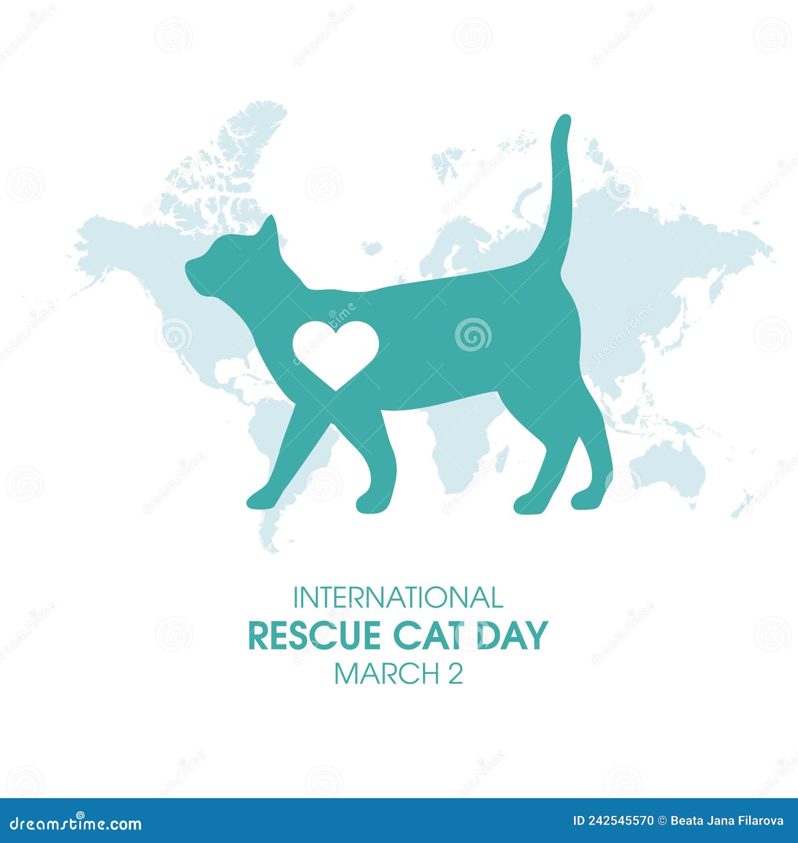 International Rescue Cat Day Vector Stock Vector Illustration of