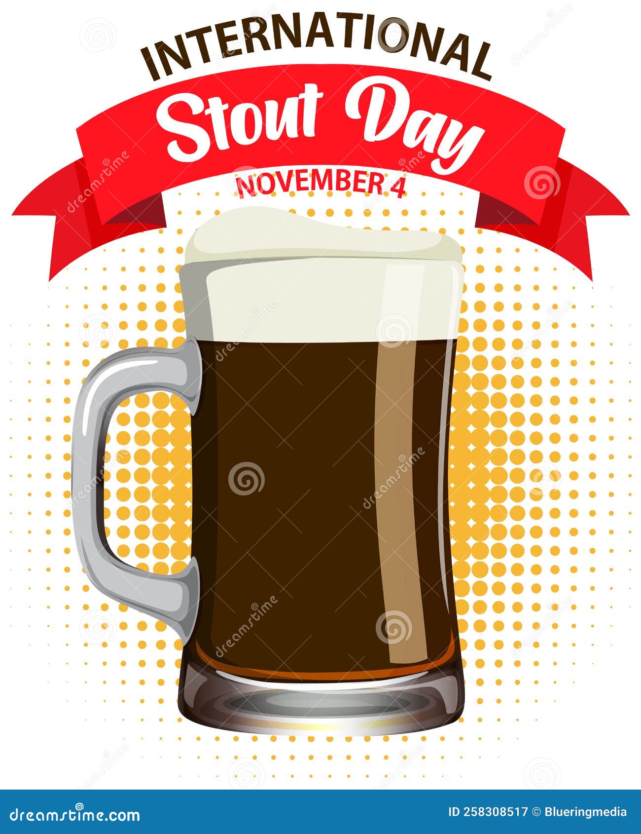International Stout Day Poster Design Stock Vector Illustration of