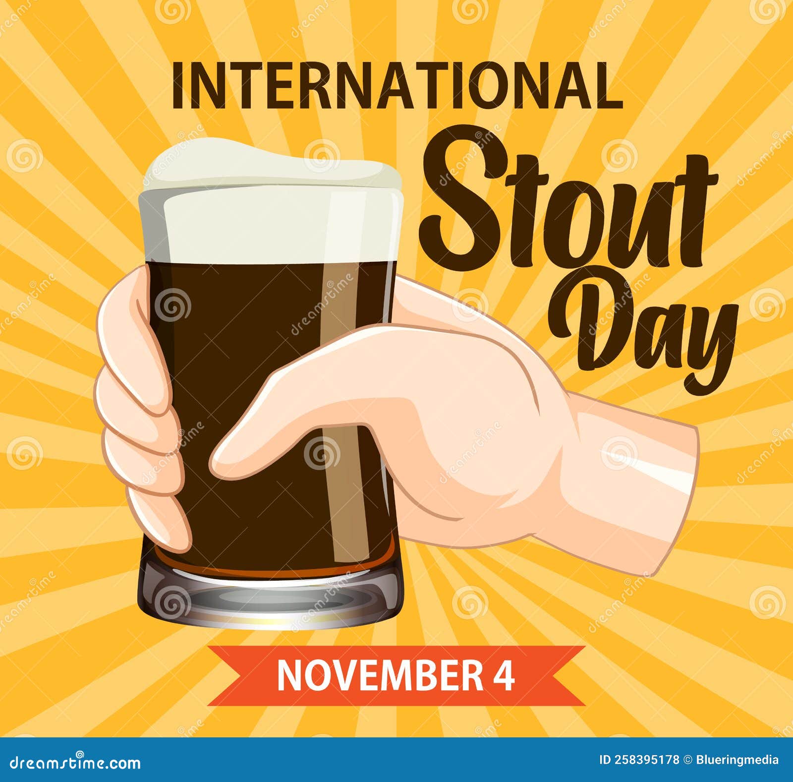 International Stout Day Poster Design Stock Illustration Illustration