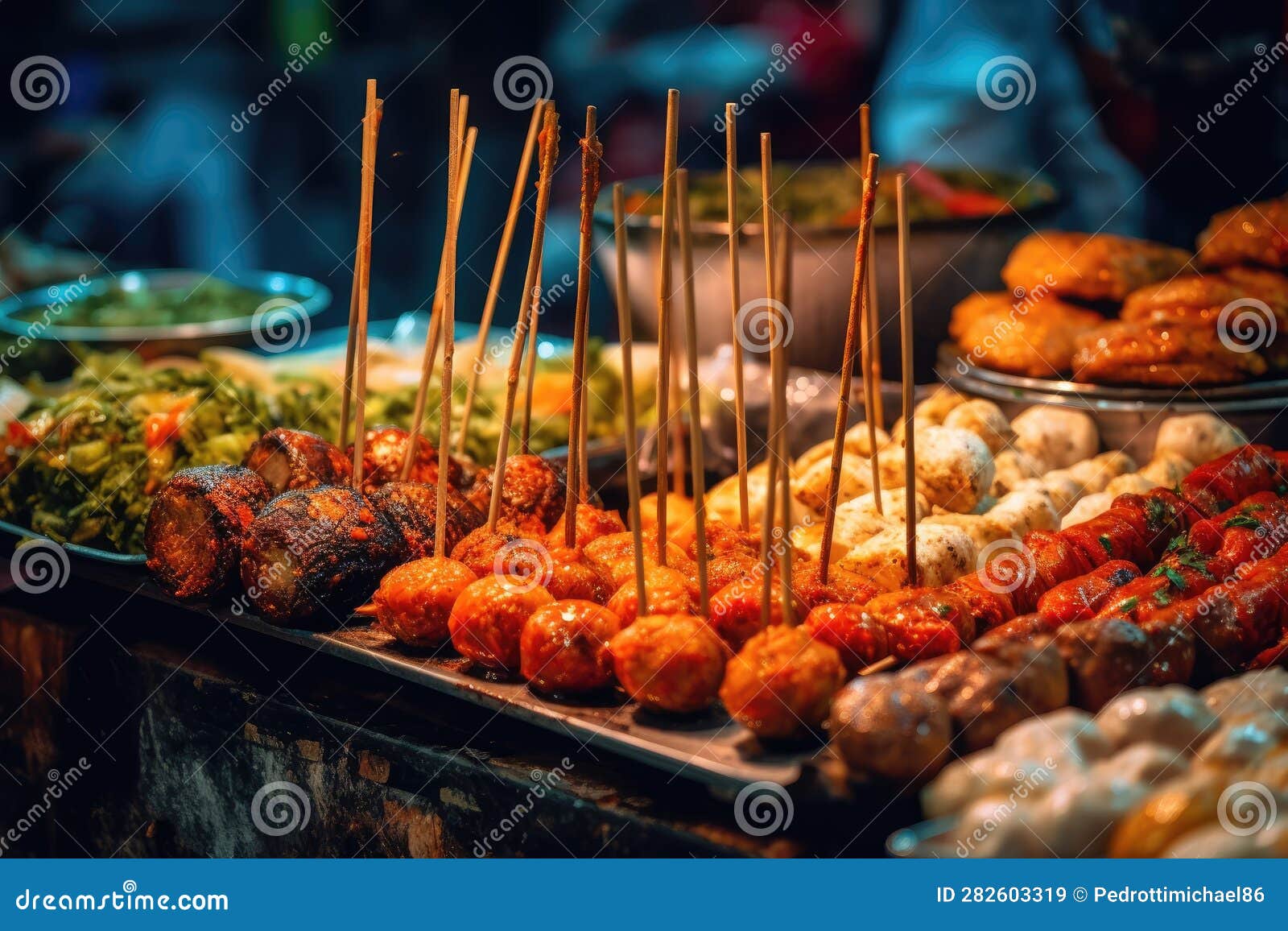 International Street Food stock illustration. Illustration of