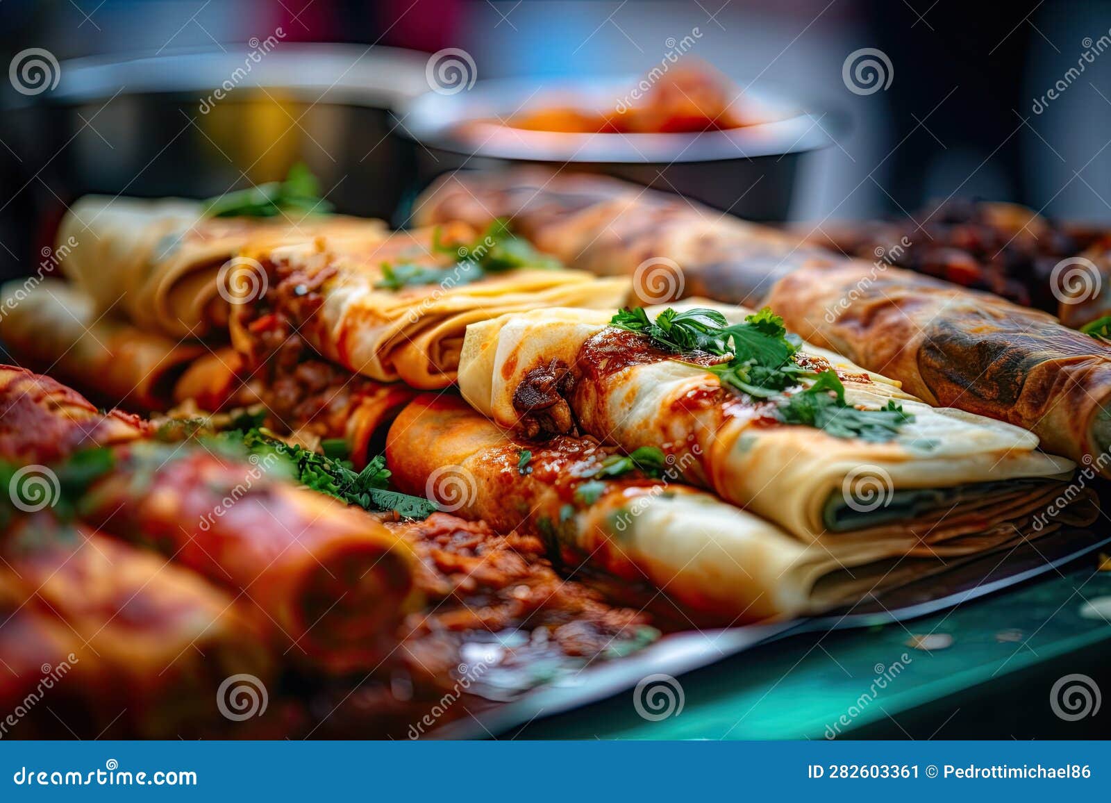 International Street Food stock illustration. Illustration of spices
