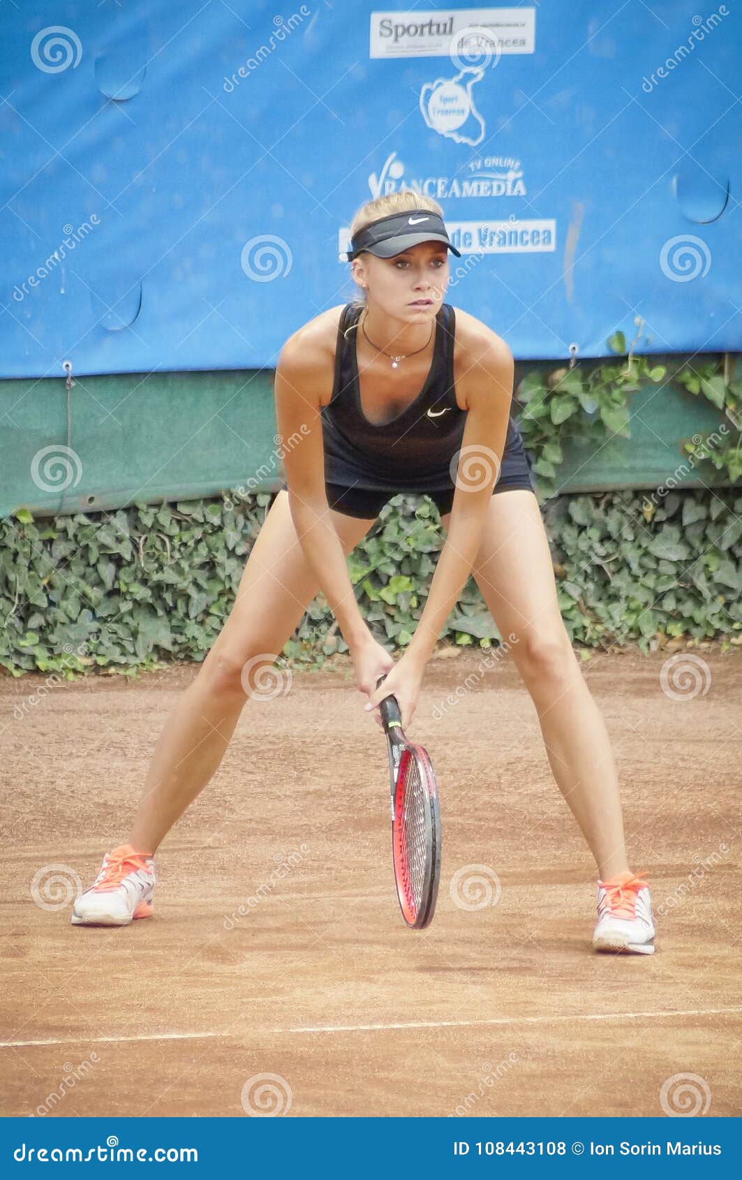 Kelia Le Bihan at International Tennis Tournament Editorial Stock Photo