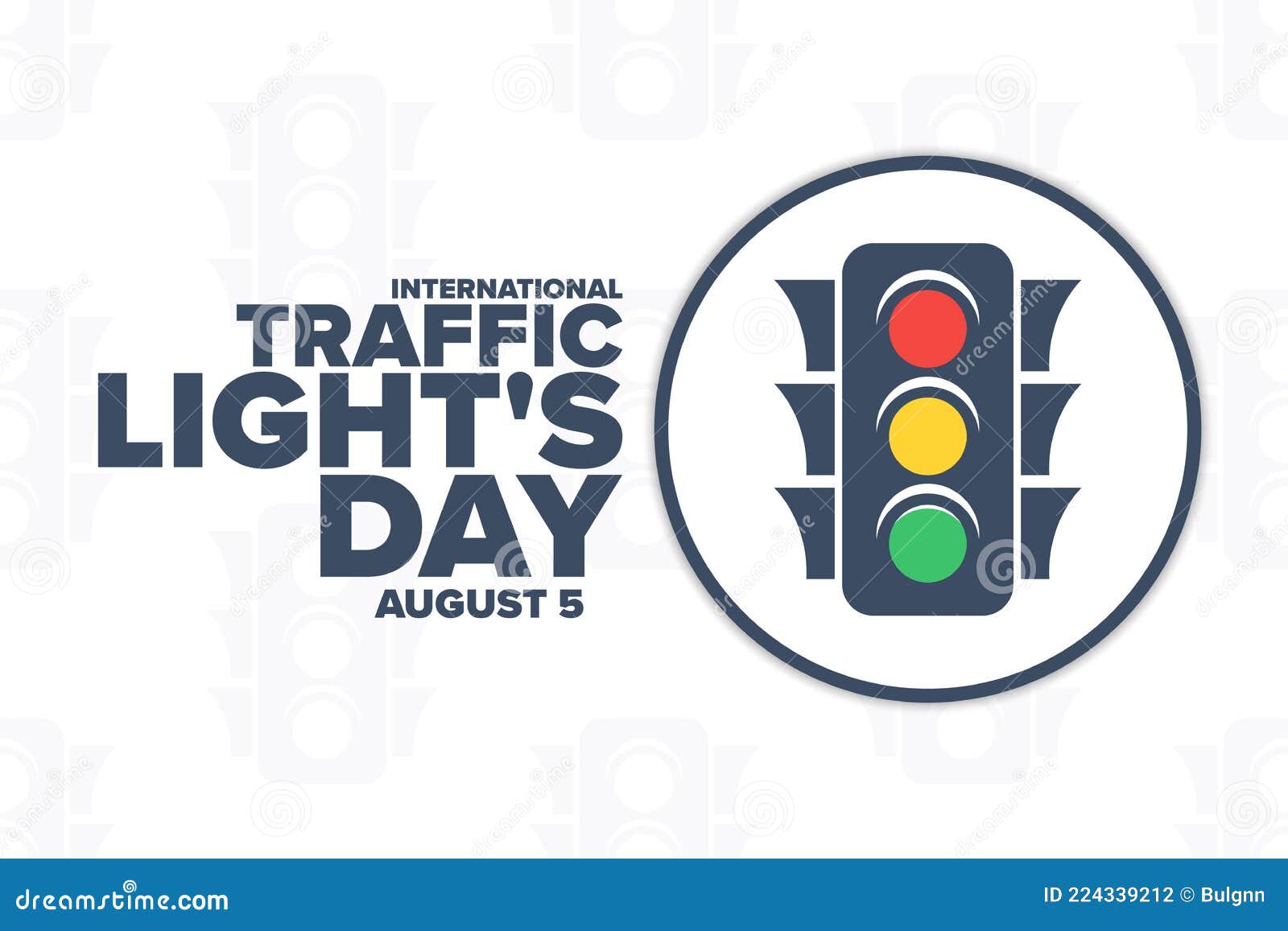 International Traffic Lights Day. August 5. Holiday Concept Stock
