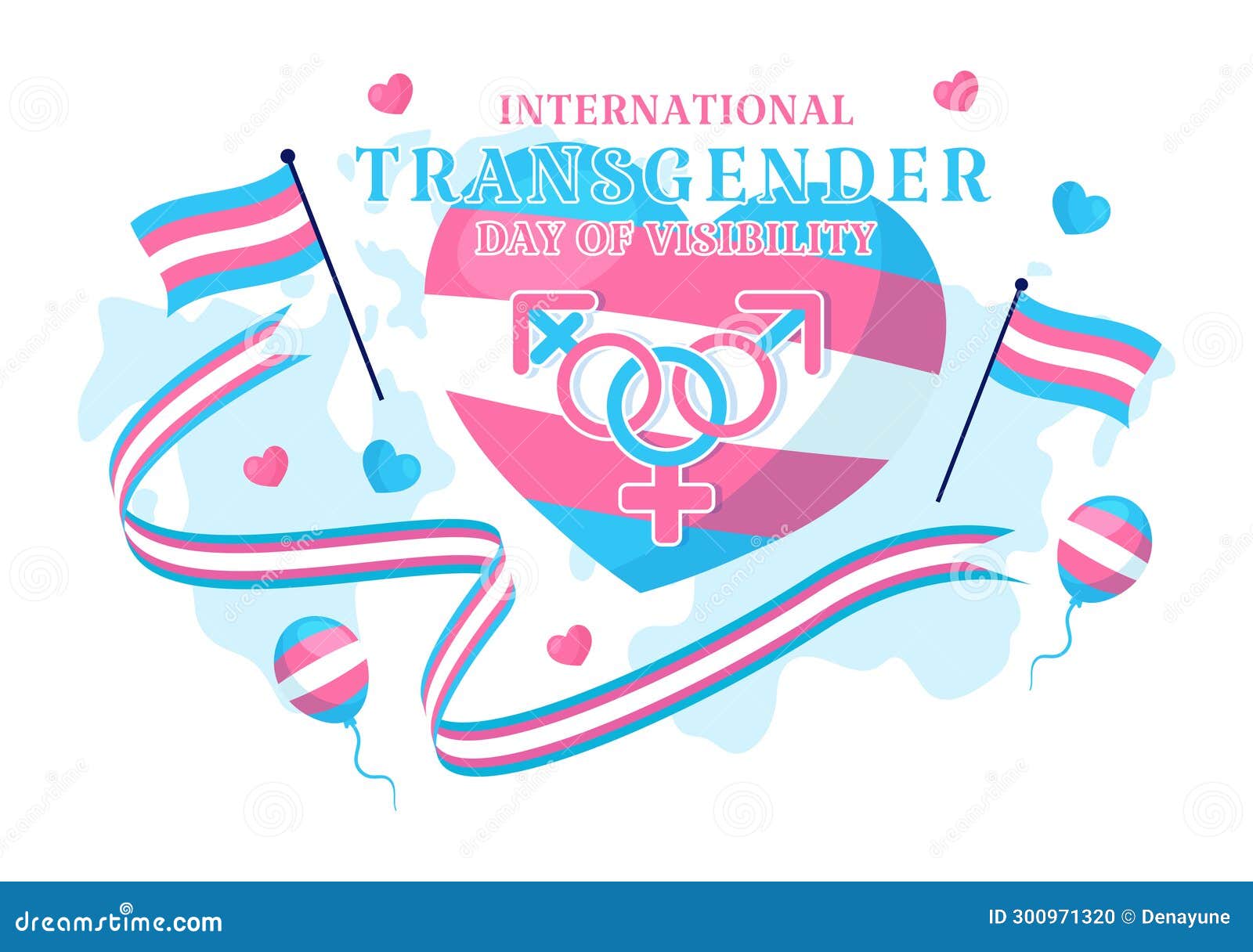 International Transgender Day of Visibility Vector Illustration on