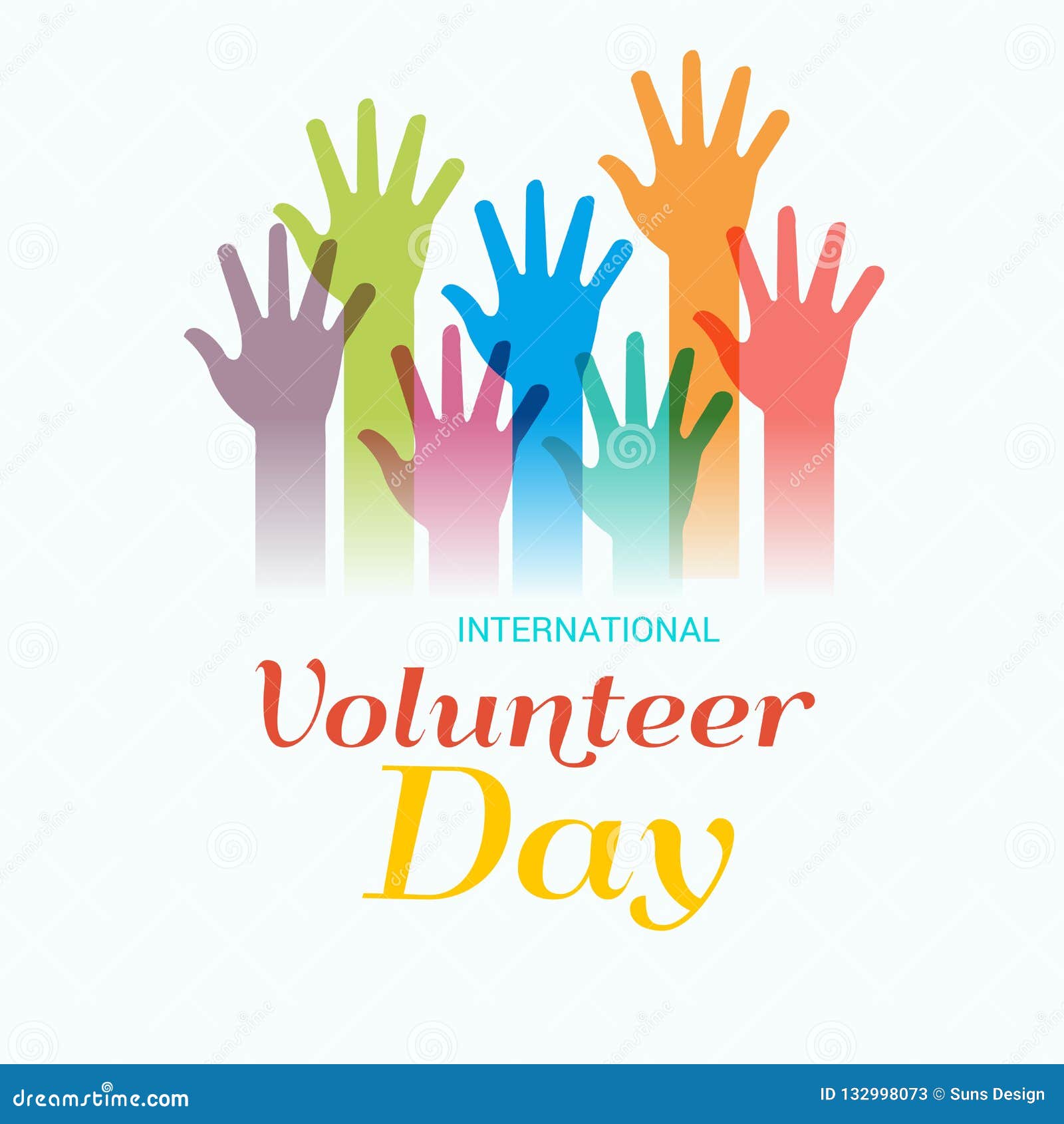 International Volunteer Day Landing Page Template. Volunteers Male
