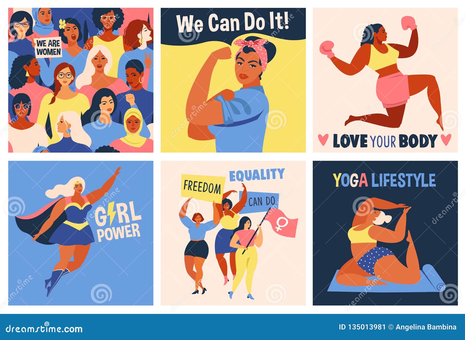 Yes women can symbol female power woman rights Vector Image