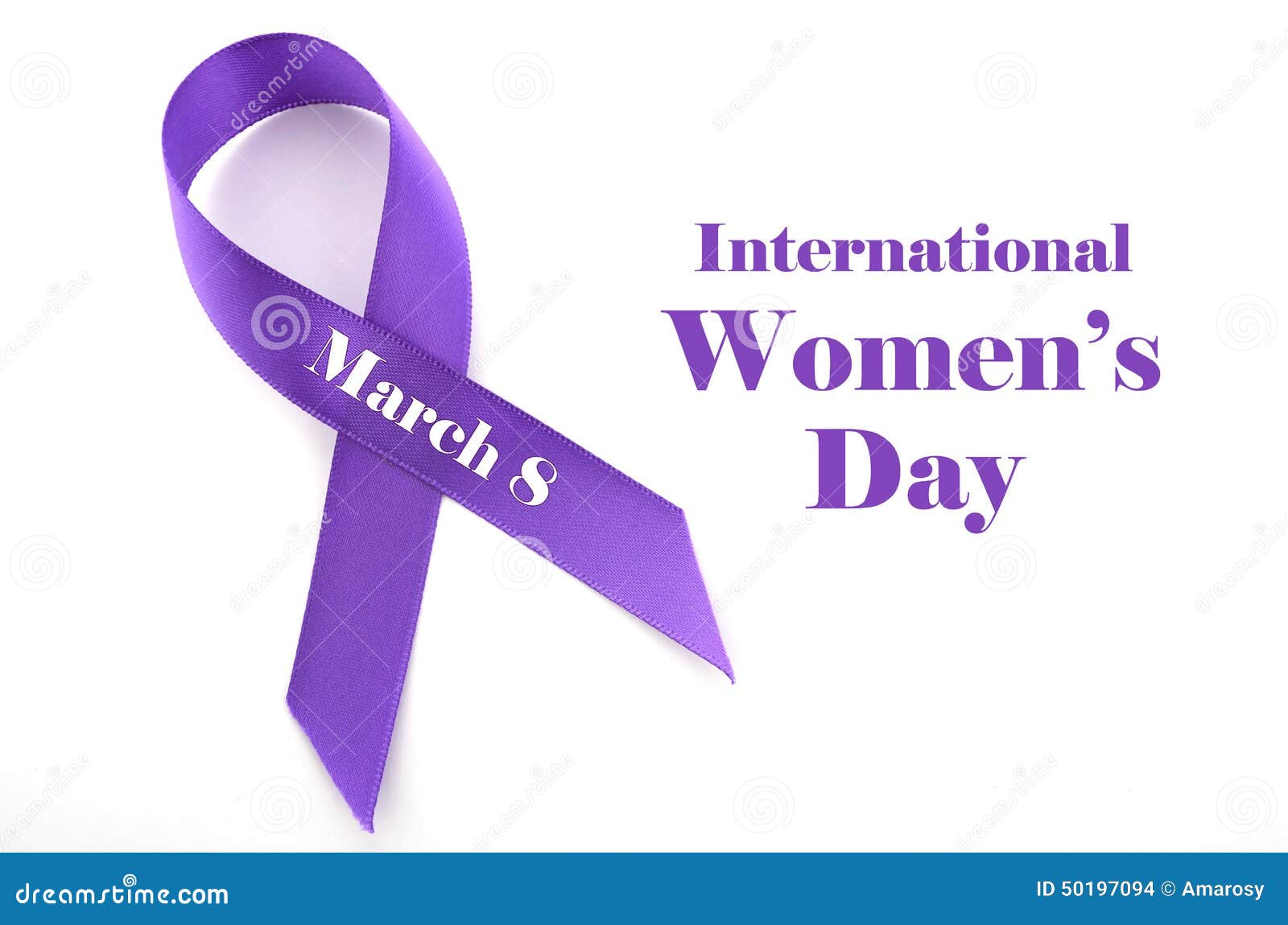 international womens day, march 8, purple ribbon